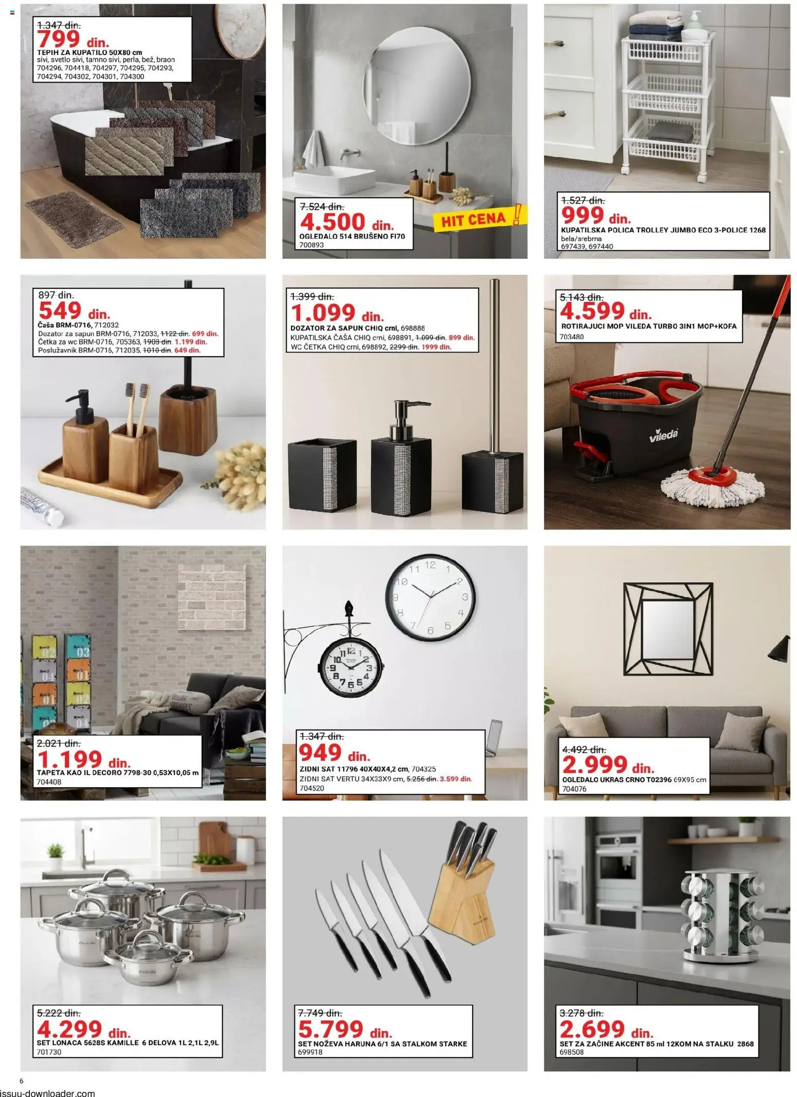 Emmezeta katalog - važi od 01.11.2025 | Strana: 6 | Proizvode: Polica, Ogledalo, Zidni sat, Sapun