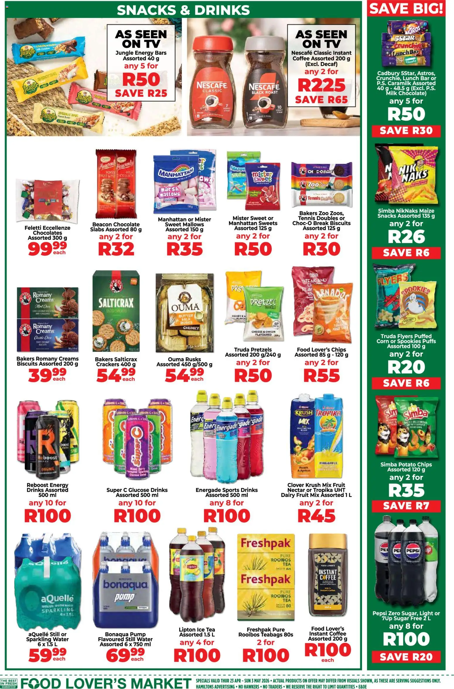 New Food Lover's Market catalogue – valid from 23.04.2026 | Page: 11 | Products: Biscuits, Rusks, Fruit, Sugar