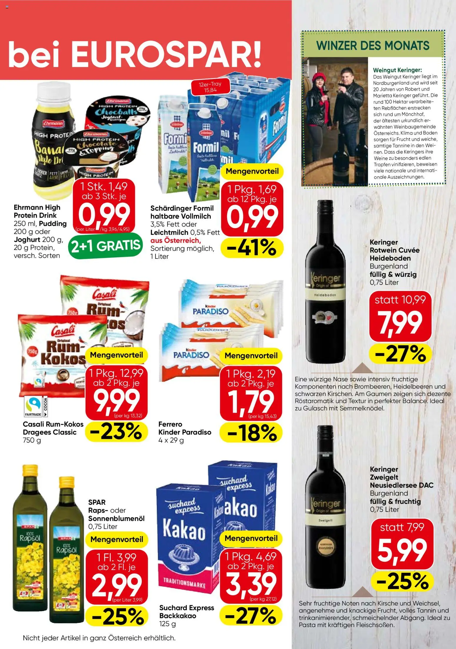 Eurospar Flugblatt gültig ab 23.04.2026 | Seite: 7 | Produkte: Pasta, Joghurt