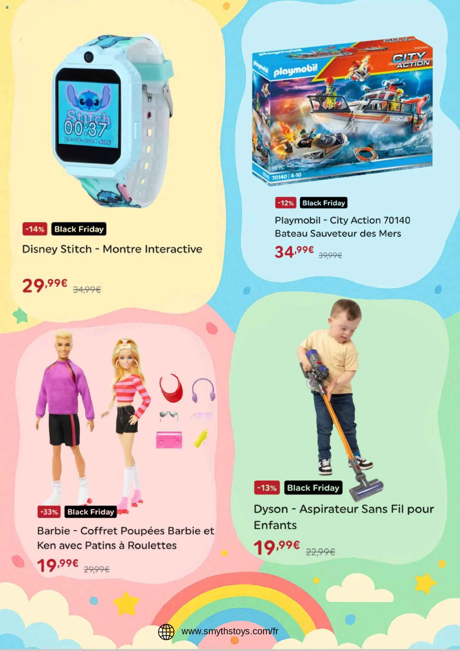 {H1} | Page: 3 | Produits: Montre, Aspirateur, Playmobil