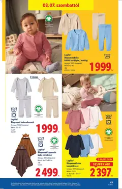 Lupilu® Biopamut baba kötött kardigán / nadrág, Anyaga: 100% biopamut, Méret: 62-92 /db - amely érvényes a következő dátumtól: 05.03.2026 | Oldal: 43