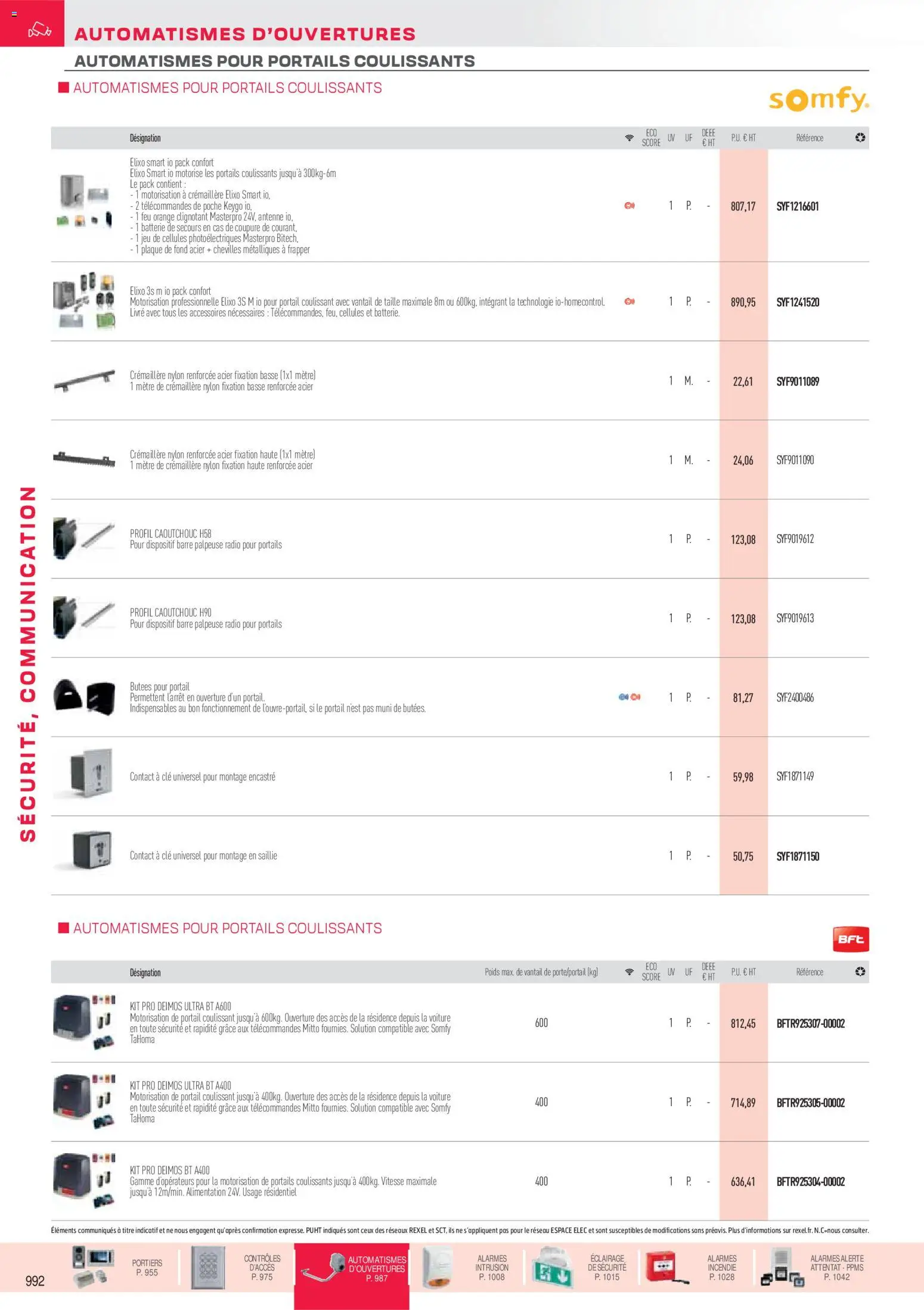 {H1} | Page: 41 | Produits: Radio, Portail, Batterie, Livre