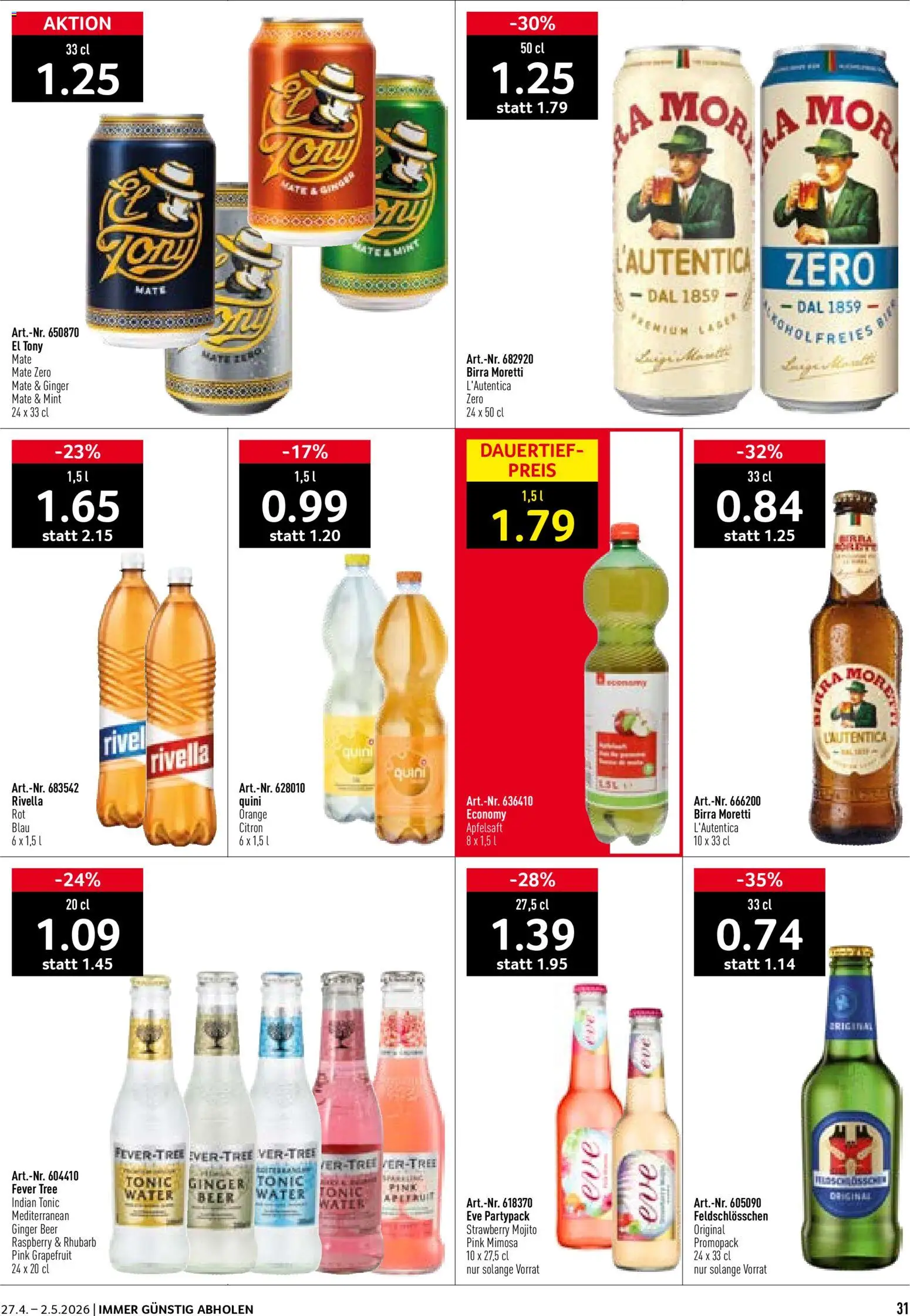 Prodega aktionen – gültig ab 27.04.2026 | Seite: 31 | Produkte: Apfelsaft, Grapefruit