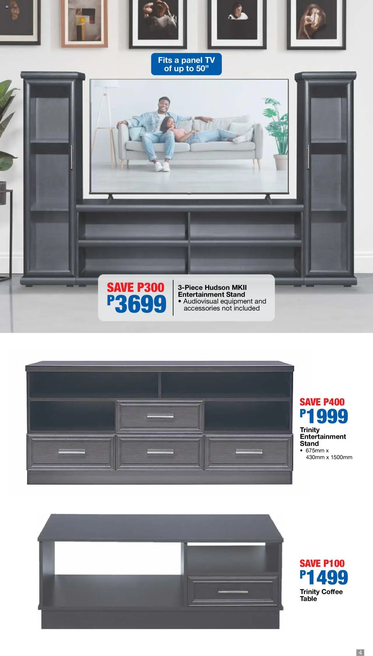 New OK Furniture catalogue – valid from 06.10.2025 | Page: 4 | Products: TV, Coffee table, Table, Coffee
