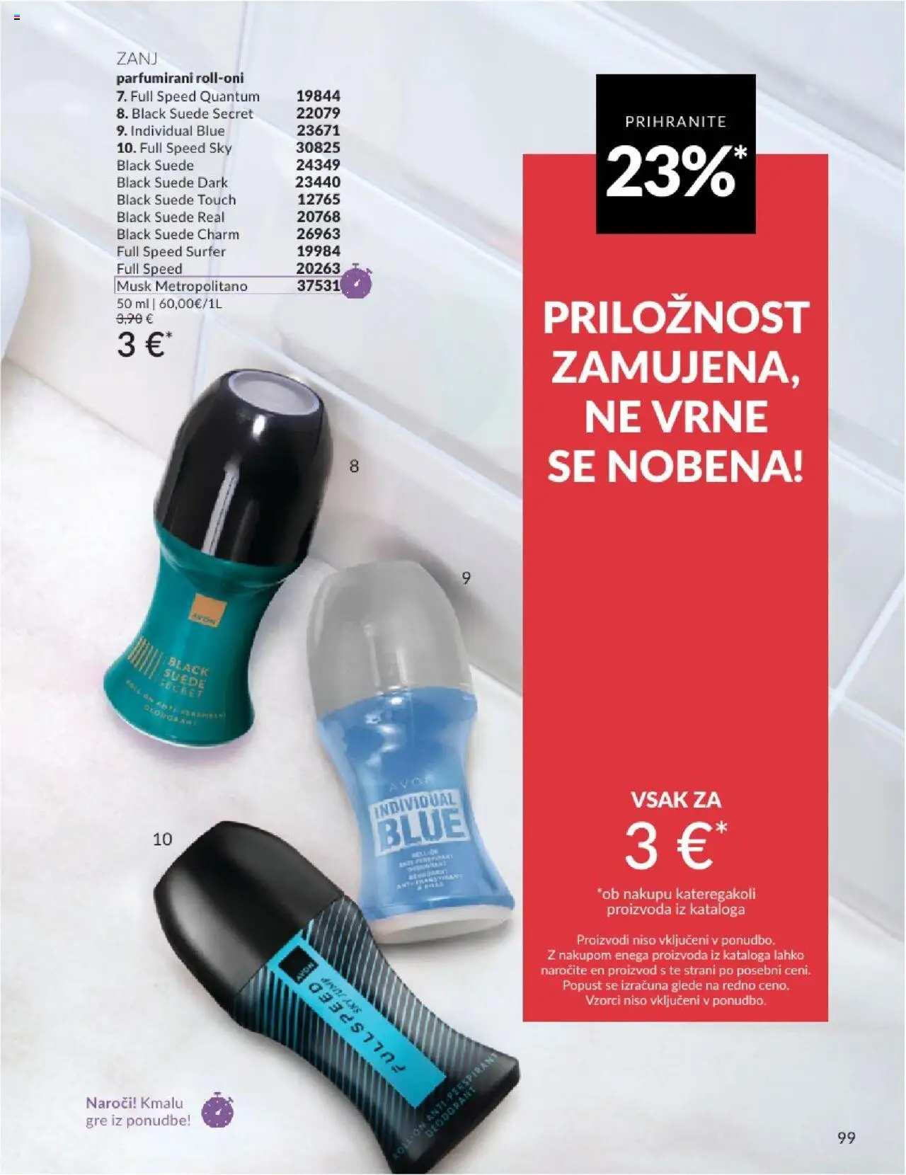 Avon katalog │ velja od 01.07.2025 | Stran: 99 | Izdelki: Deodorant, Antiperspirant