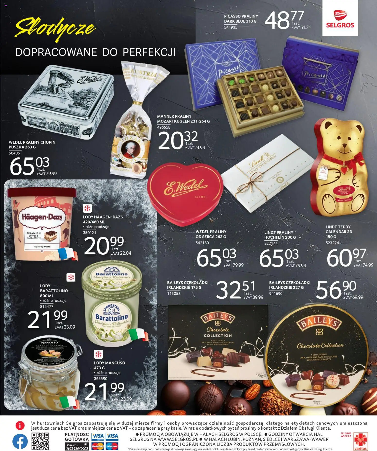 Selgros cash&carry Gazetka - Premium Nonfood od 04.12.2025 | Strona: 27 | Produkty: Baileys, Czekoladki, Tiramisu, Lody