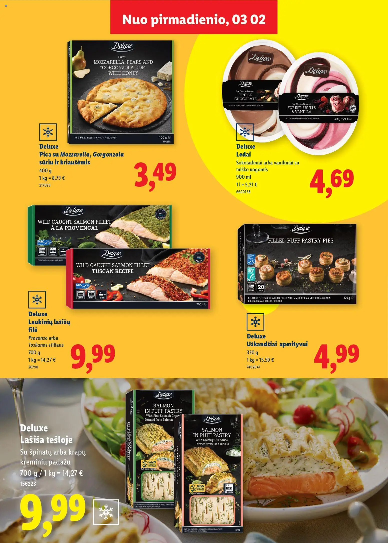 LIDL akcijos nuo 01.03.2026 | Puslapis: 5 | Prekių: Ledai, Pica