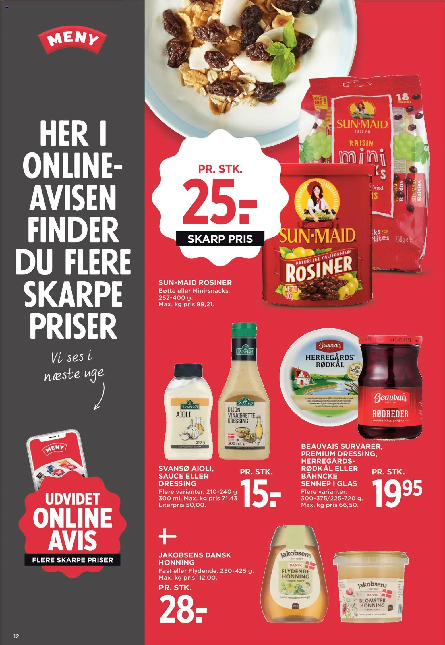 Meny tilbudsavis – gyldig fra 16.01.2026 | Side: 16 | Produkter: Rødbeder, Rødkål, Dressing, Sennep