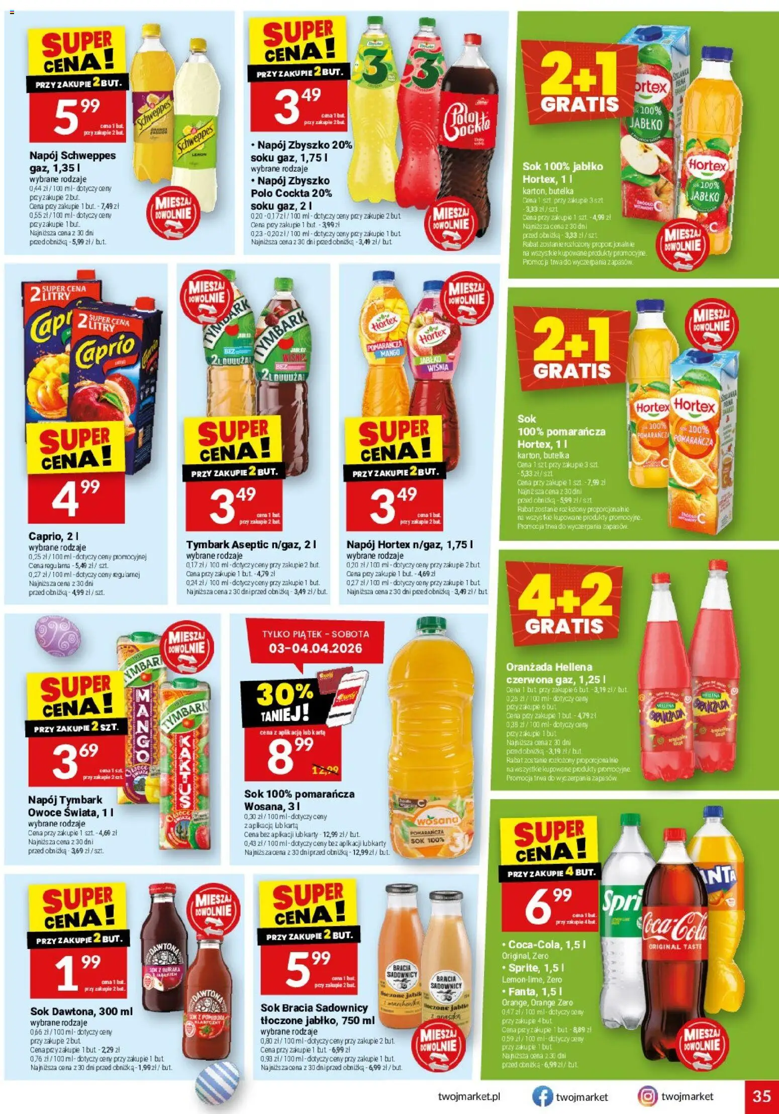Twój Market gazetka od 01.04.2026 | Strona: 35 | Produkty: Mango, Karta, Róż, Owoce