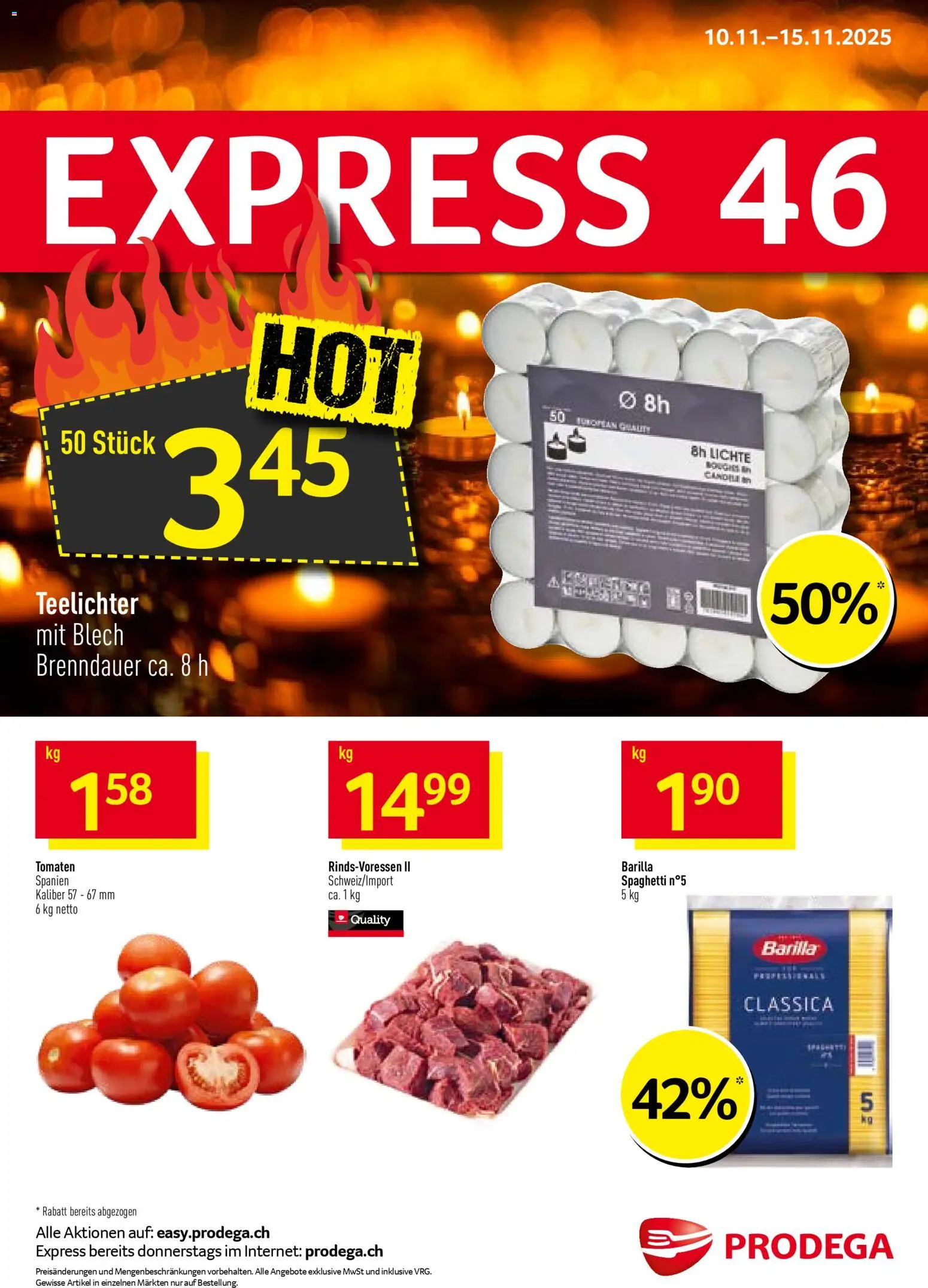 Prodega Aktionen – gültig ab 10.11.2025 | Seite: 1 | Produkte: Barilla, Tomaten