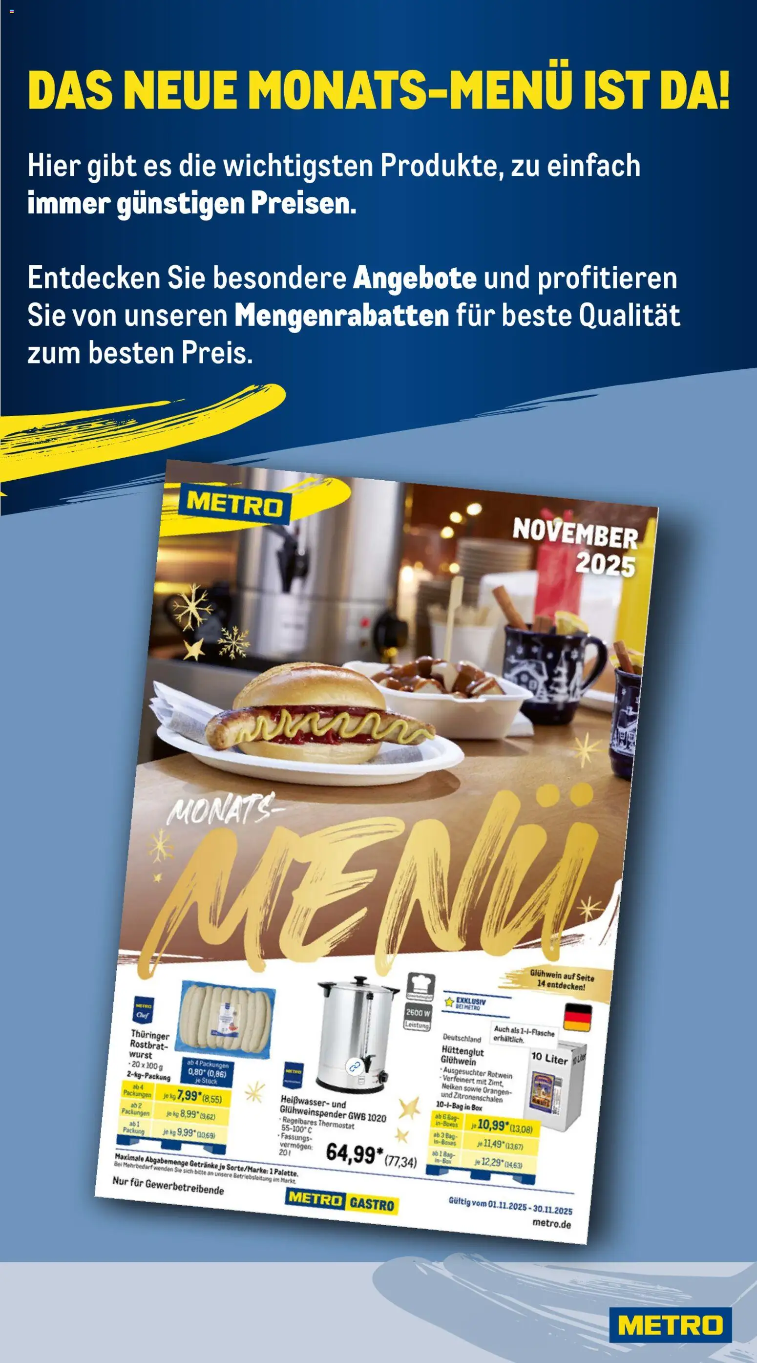 Metro - Black Friday – gültig ab 03.11.2025 | Seite: 23 | Produkte: Rotwein, Box, Orangen, Wurst