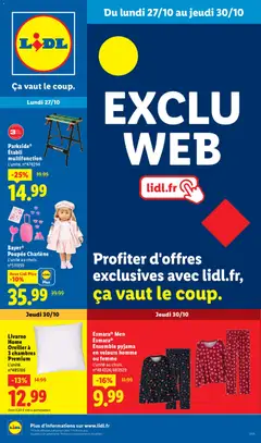 LIDL - Prévisualisation de LIDL catalogue les bonnes affaires de la semaine exclu web valide à partir de 27.10.2025