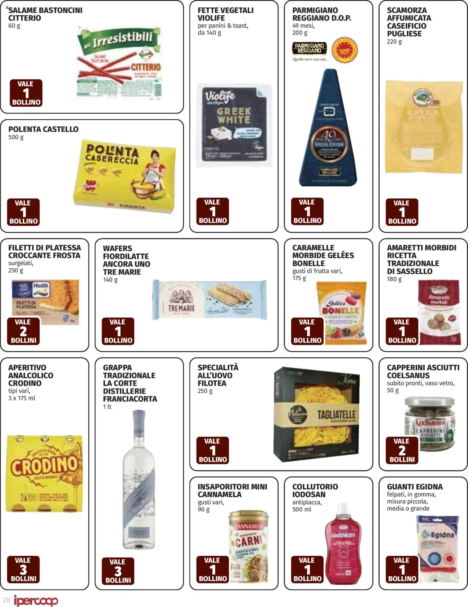 Volantino Ipercoop del 26.02.2026 | Pagina: 28 | Prodotti: Tagliatelle, Frutta, Guanti, Parmigiano