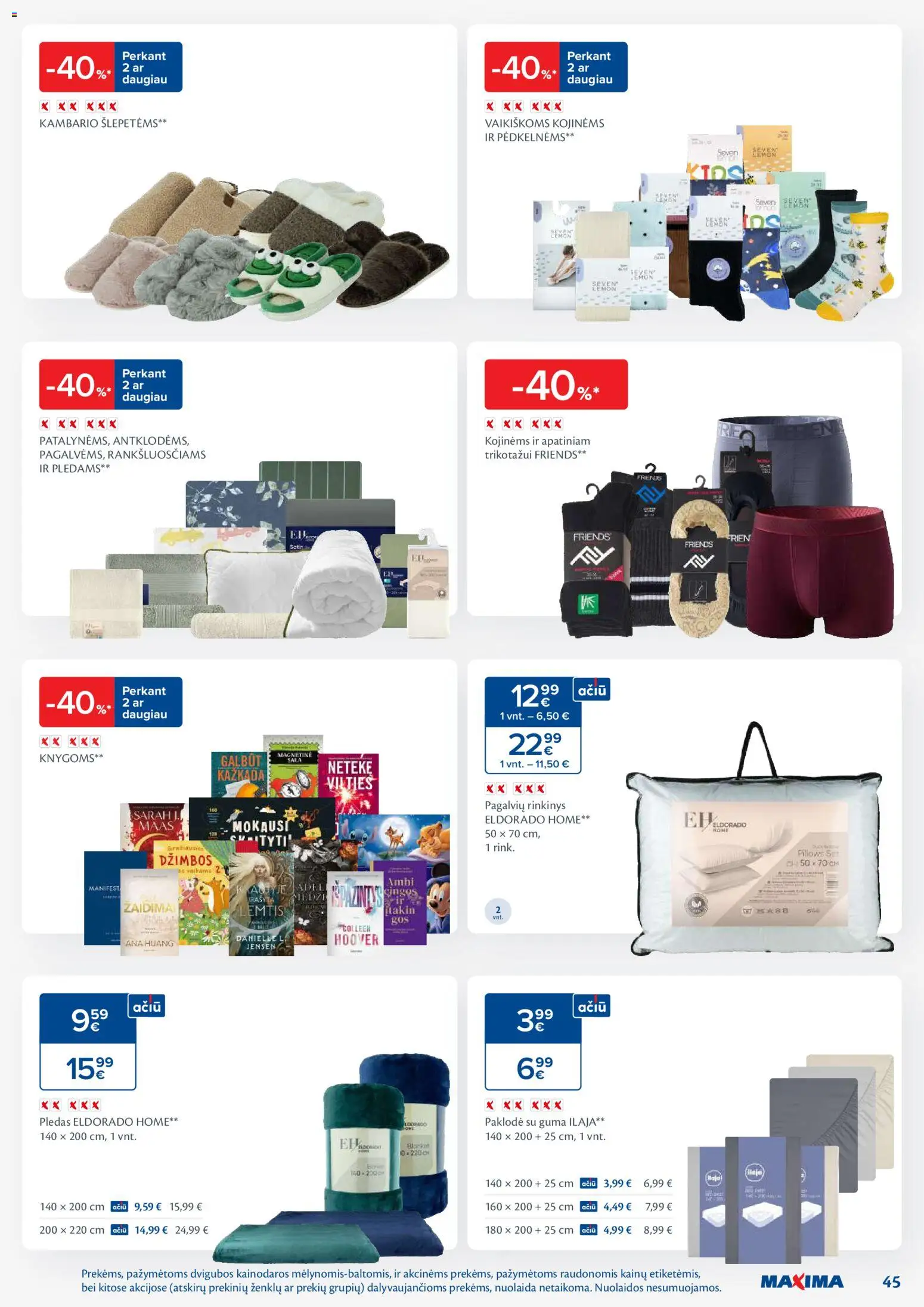 MAXIMA akcijos nuo 27.01.2026 | Puslapis: 45 | Prekių: Pledas