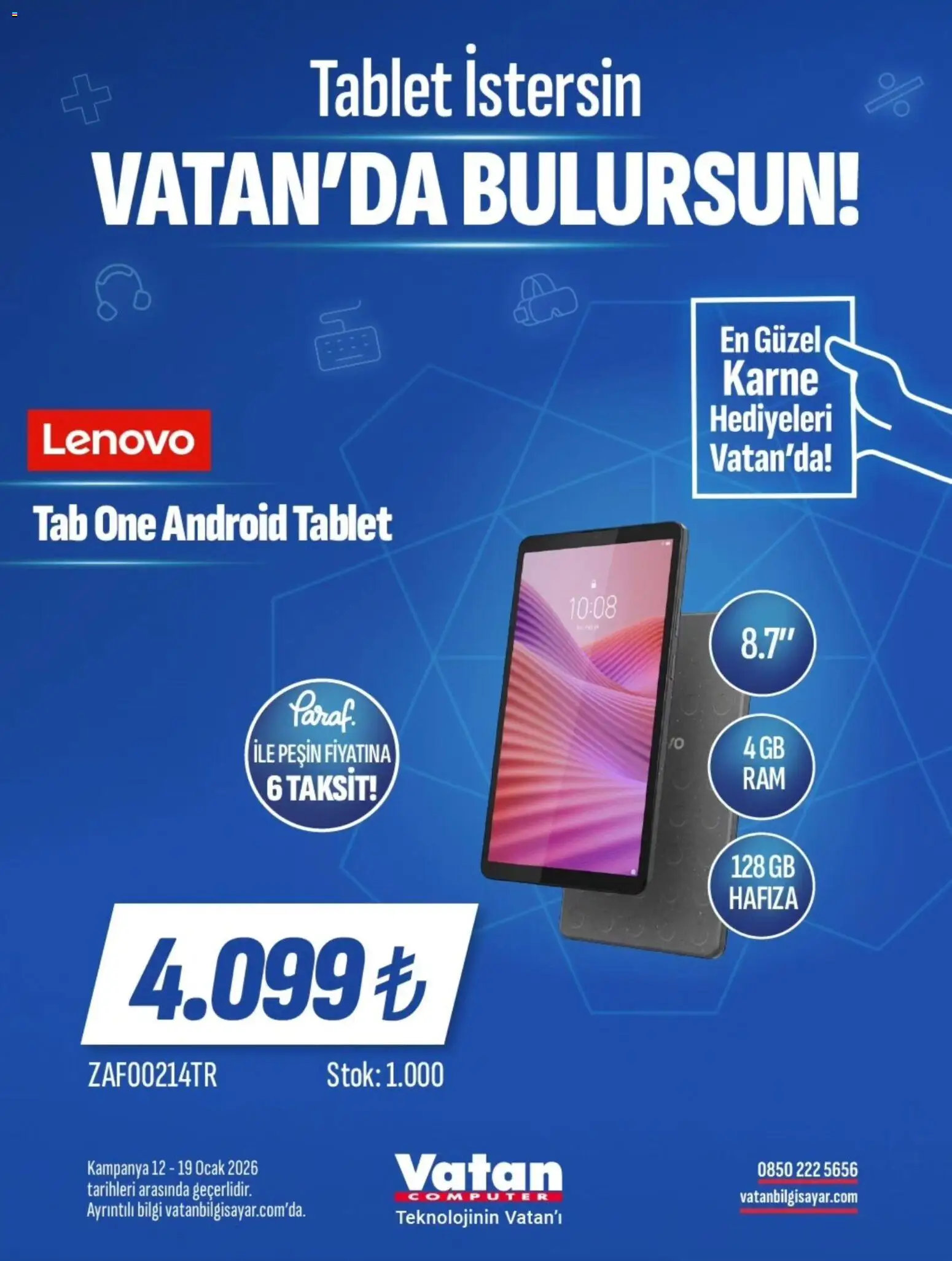Vatan Bilgisayar İndirim - 12.01.2026 tarihinden itibaren geçerlidir | Sayfa: 5 | Ürünler: Tablet, Ocak