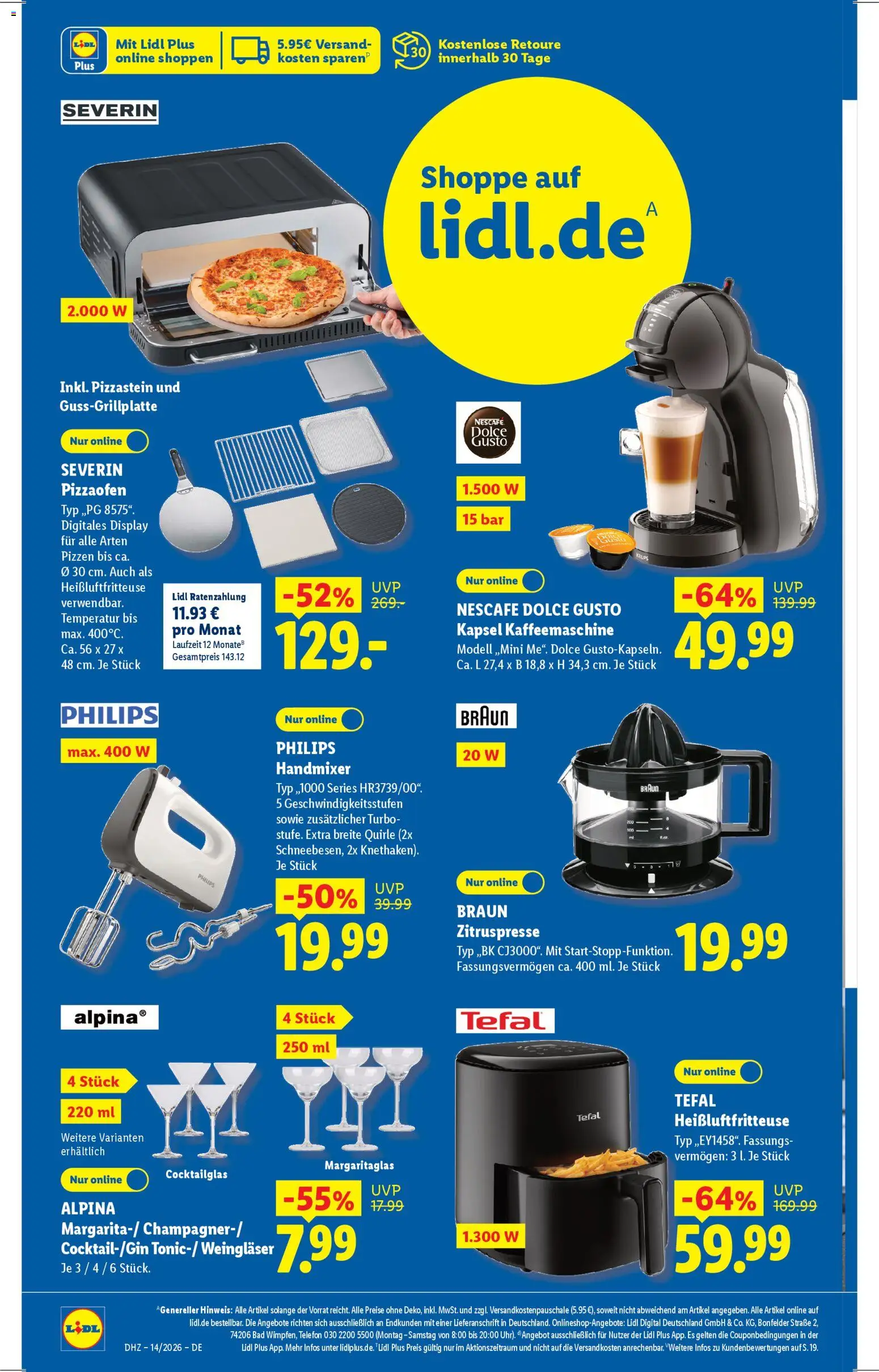 Lidl Prospekt – gültig ab 30.03.2026 | Seite: 12 | Produkte: Philips, Nescafe, Bad, Heißluftfritteuse