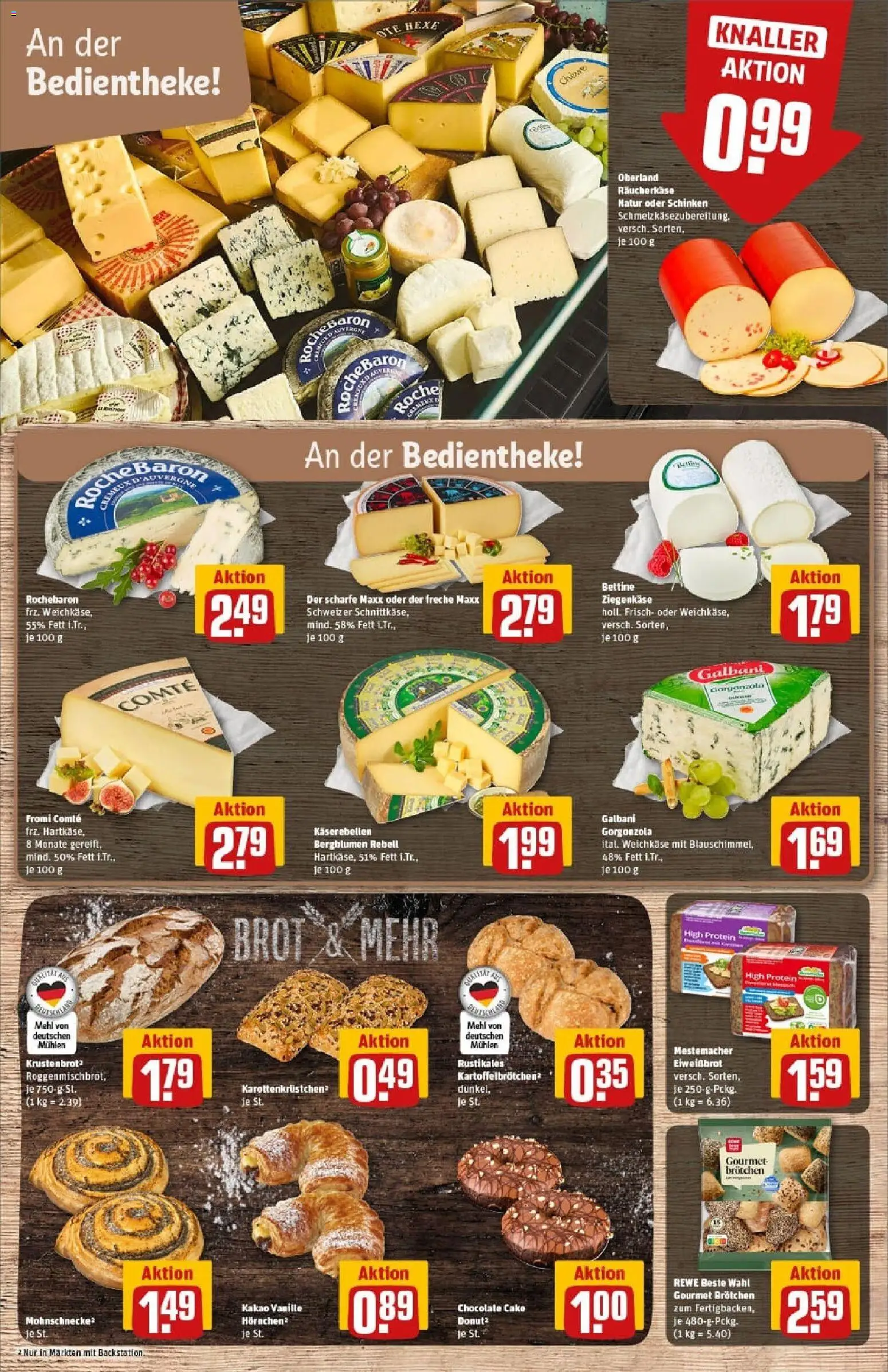 Rewe prospekt Dachau	 – gültig ab 26.10.2025 | Seite: 15 | Produkte: Mehl, Ziegenkäse, Croissant, Schinken