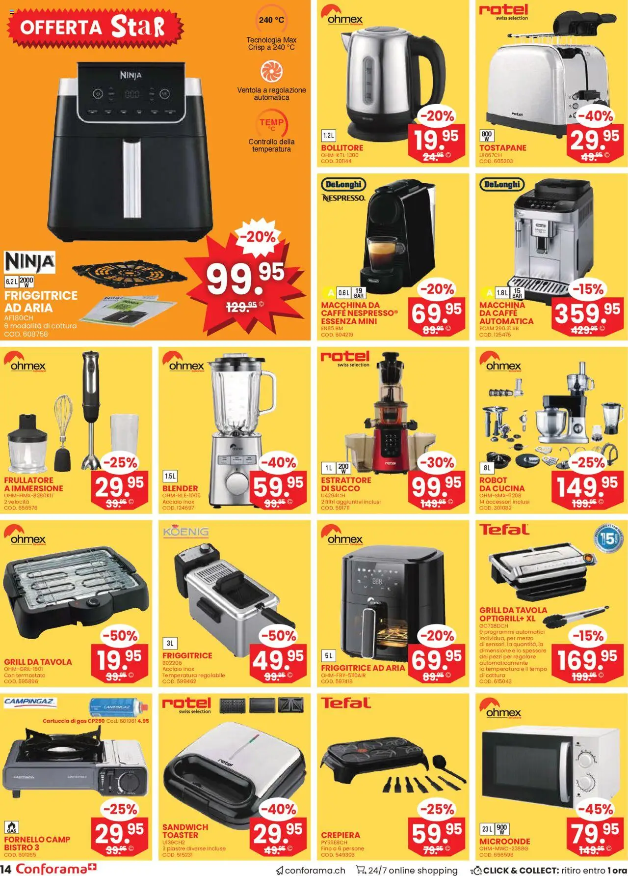 Conforama Aktionen IT ab 23.07.2025 | Seite: 14 | Produkte: Toaster, Grill