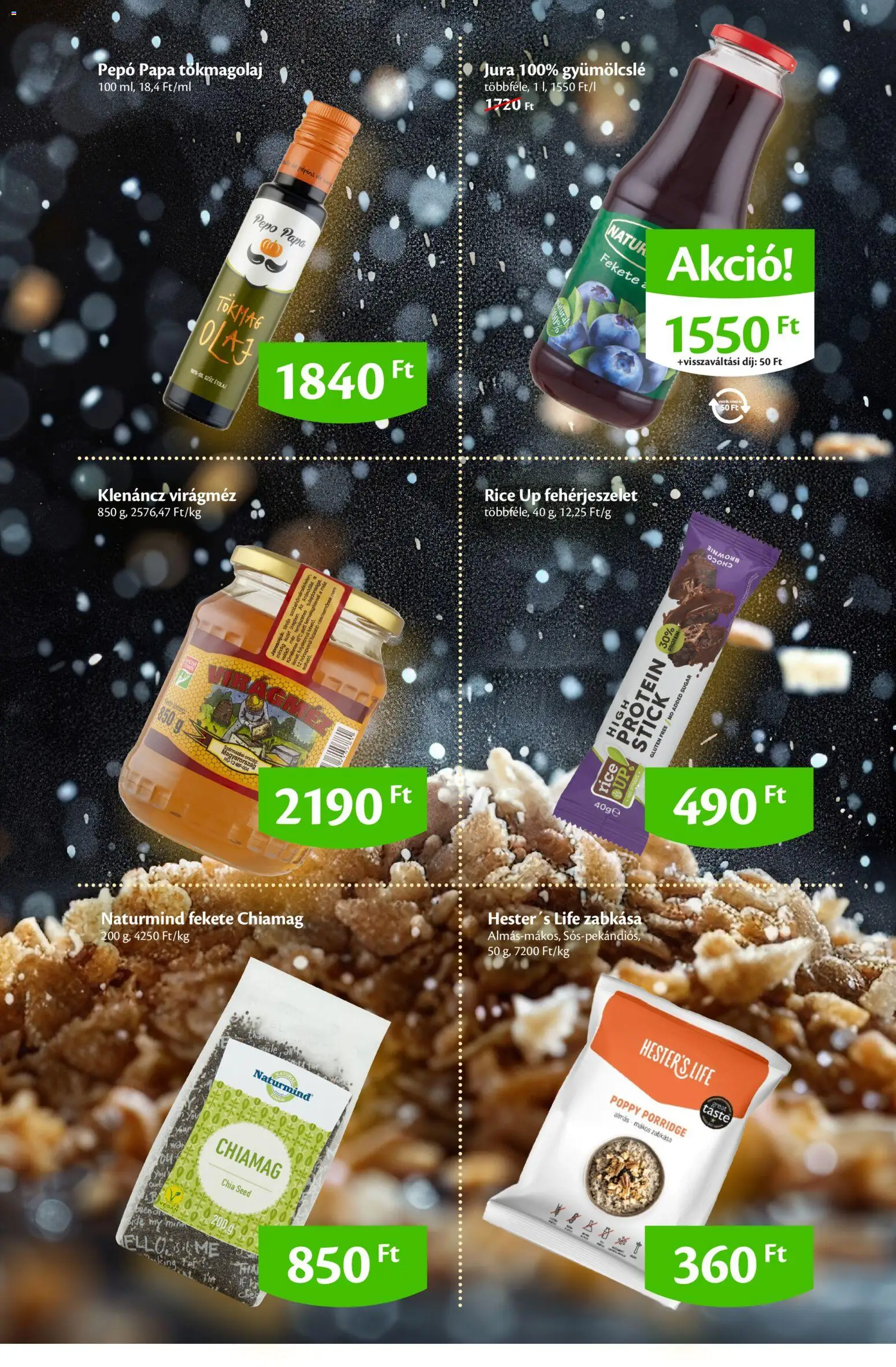 EcoFamily akciós ujság - amely érvényes a következő dátumtól: 19.01.2026 | Oldal: 3 | Termékek: Étolaj, Méz, Brownie, Tökmagolaj