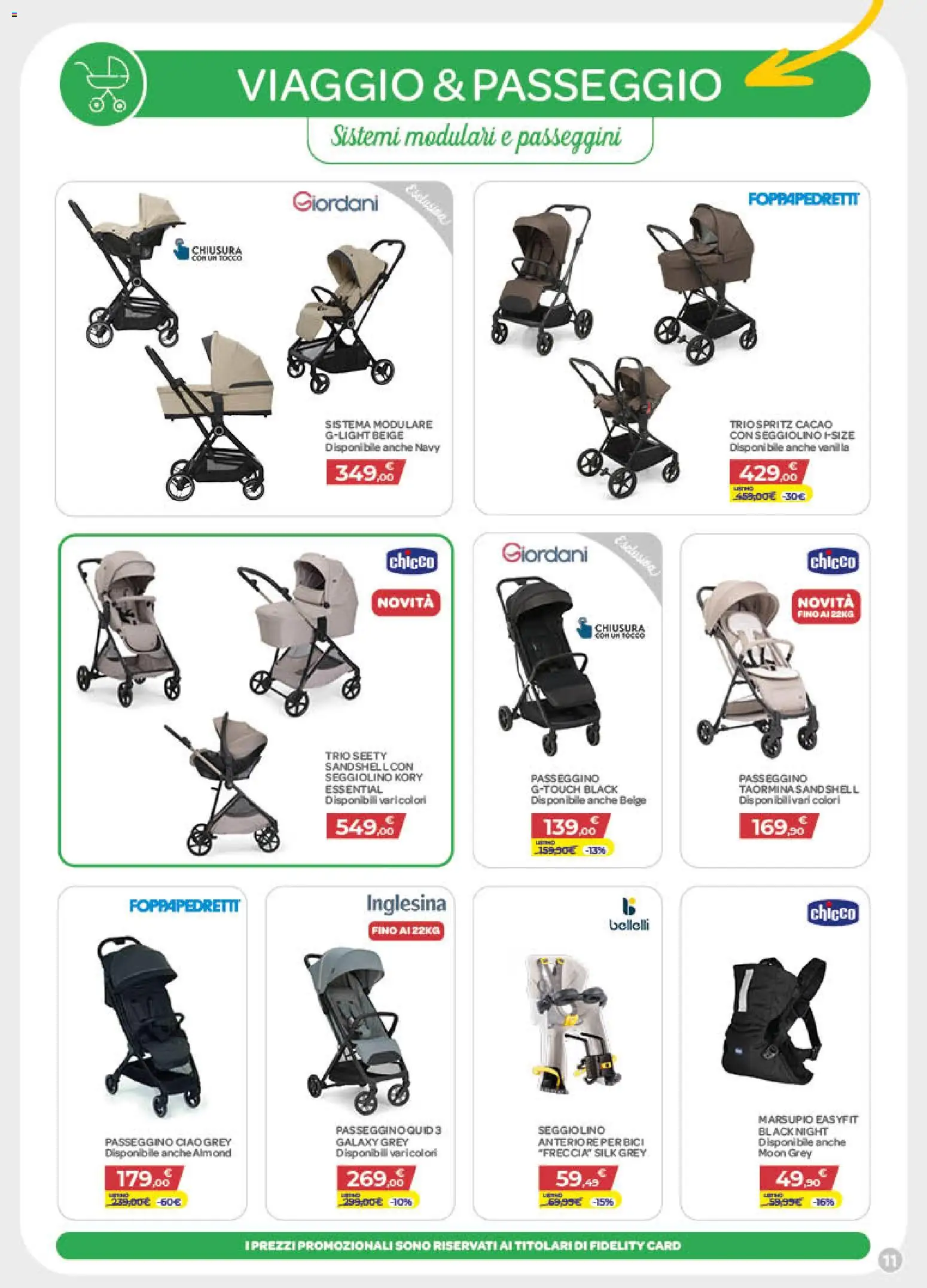 Volantino Bimbo store del 05.03.2026 | Pagina: 11 | Prodotti: Passeggino, Seggiolino, Cacao