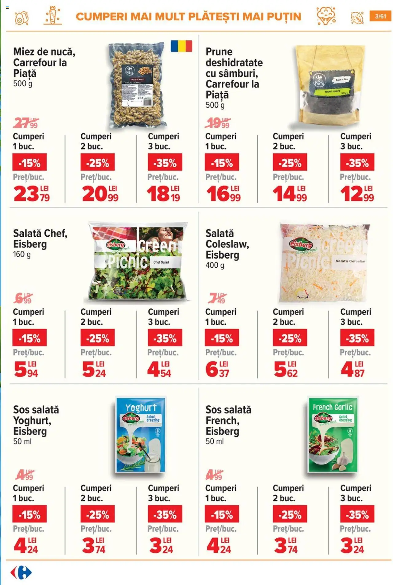 Catalog Carrefour – valabil de la 20.08.2025 | Pagină: 4 | Produse: Prune, Salată, Sos