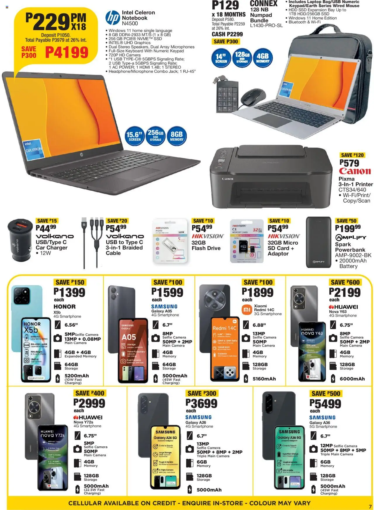 New OK Furniture catalogue – valid from 17.09.2025 | Page: 7 | Products: Car charger, Notebook, Printer, Camera