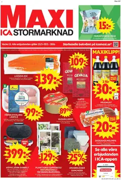 ICA Maxi - Solna - Förhandsvisning av reklamblad från butik ICA Maxi aktuell från 23.03.2026