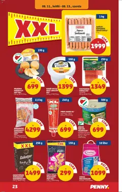 PENNY akciós ujság - amely érvényes a következő dátumtól: 07.08.2025 | Oldal: 27 | Termékek: Virsli, Macskaalom, Sajt, Kacsa