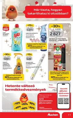 Auchan - Fehér hetek hipermarket ajánlataink - amely érvényes a következő dátumtól: 24.12.2025 | Oldal: 11