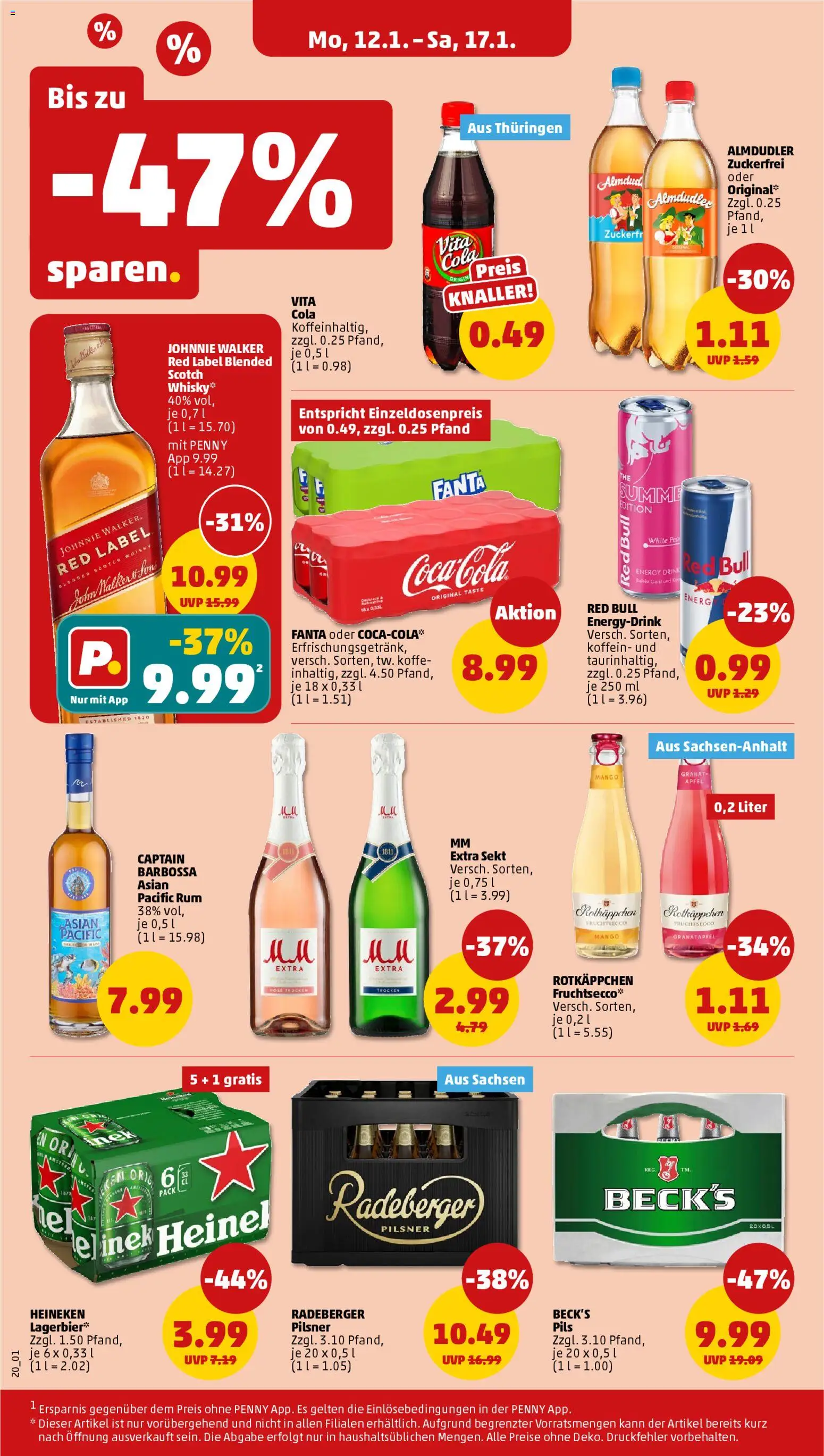 Penny Prospekt 	 – gültig ab 12.01.2026 | Seite: 22 | Produkte: Whisky, Granatapfel, Äpfel, Rotkäppchen