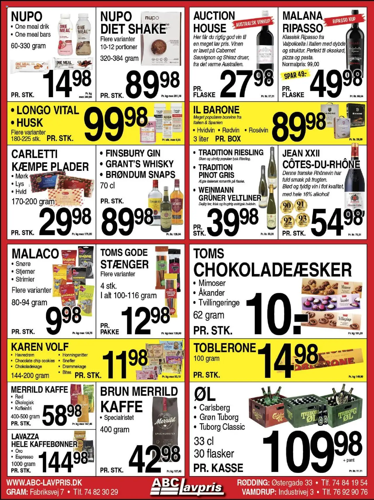 Abc Lavpris tilbudsavis – gyldig fra 08.10.2025 | Side: 6 | Produkter: Kaffe, Chokoladekage, Øl, Gin