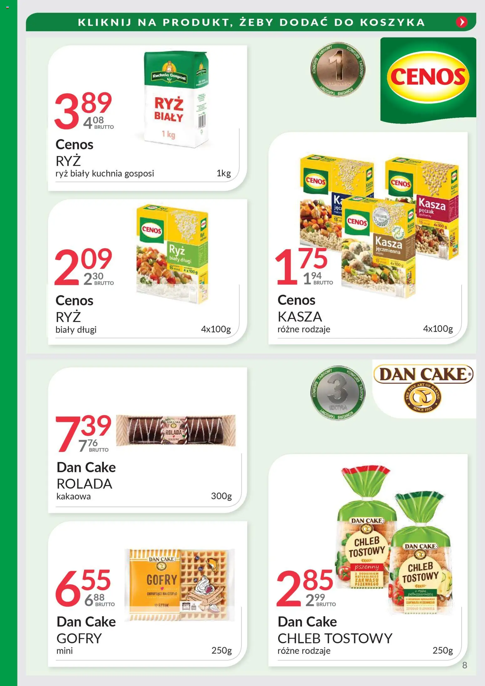 Eurocash Gazetka - Targi Jesień od 03.11.2025 | Strona: 8 | Produkty: Kasza jęczmienna, Rolada, Chleb, Kasza pęczak