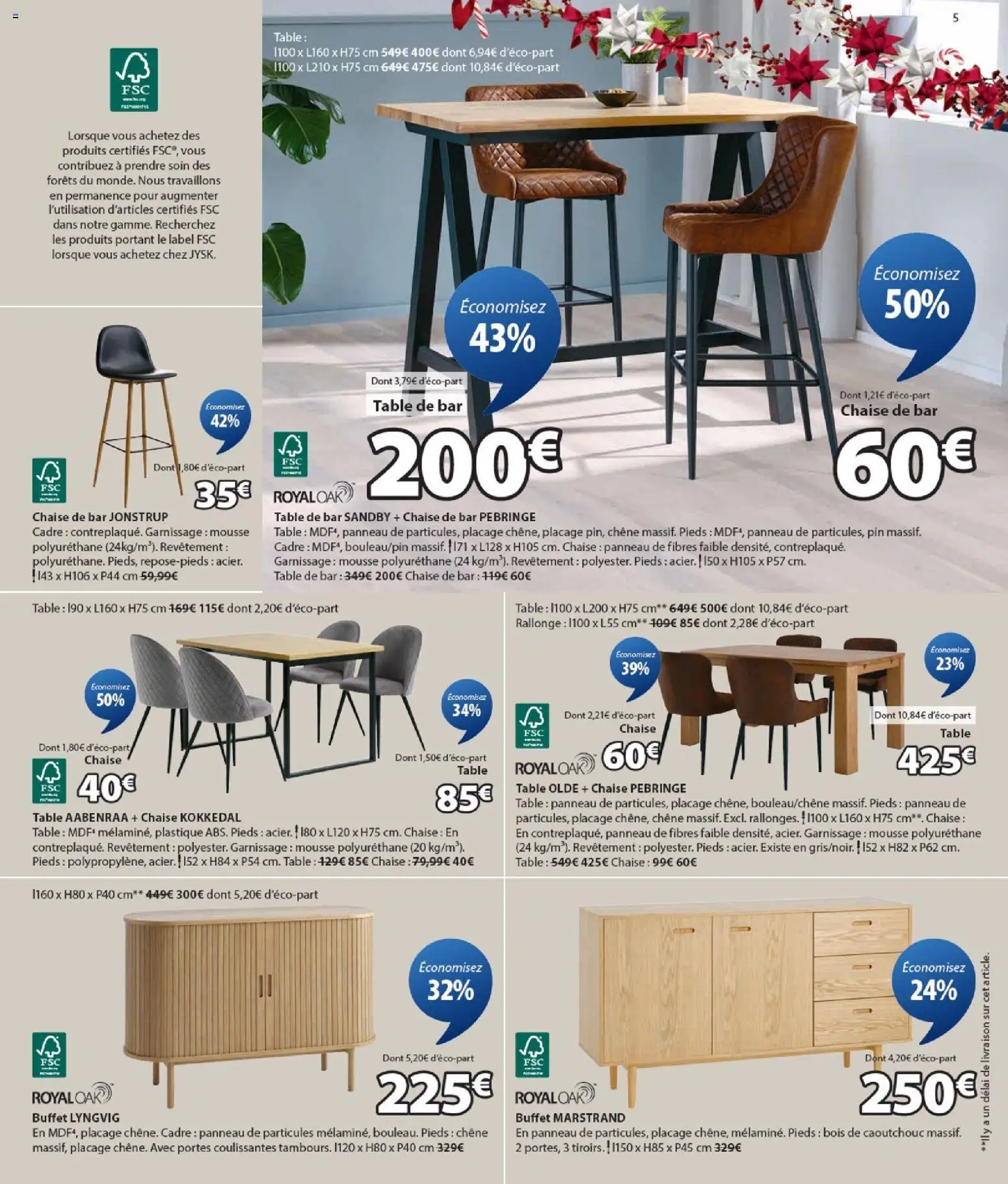 {H1} | Page: 5 | Produits: Chaise, Buffet, Chaise de bar, Cadre