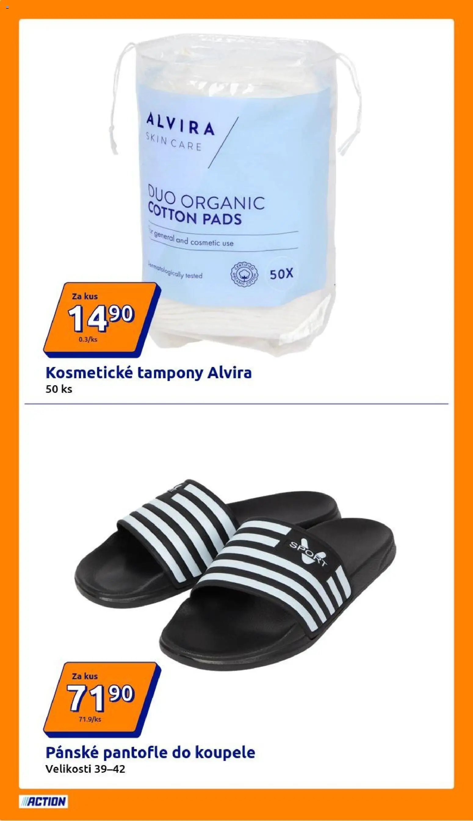 Action leták od 03.03.2026 | Strana: 2 | Produkty: Pantofle, Tampony
