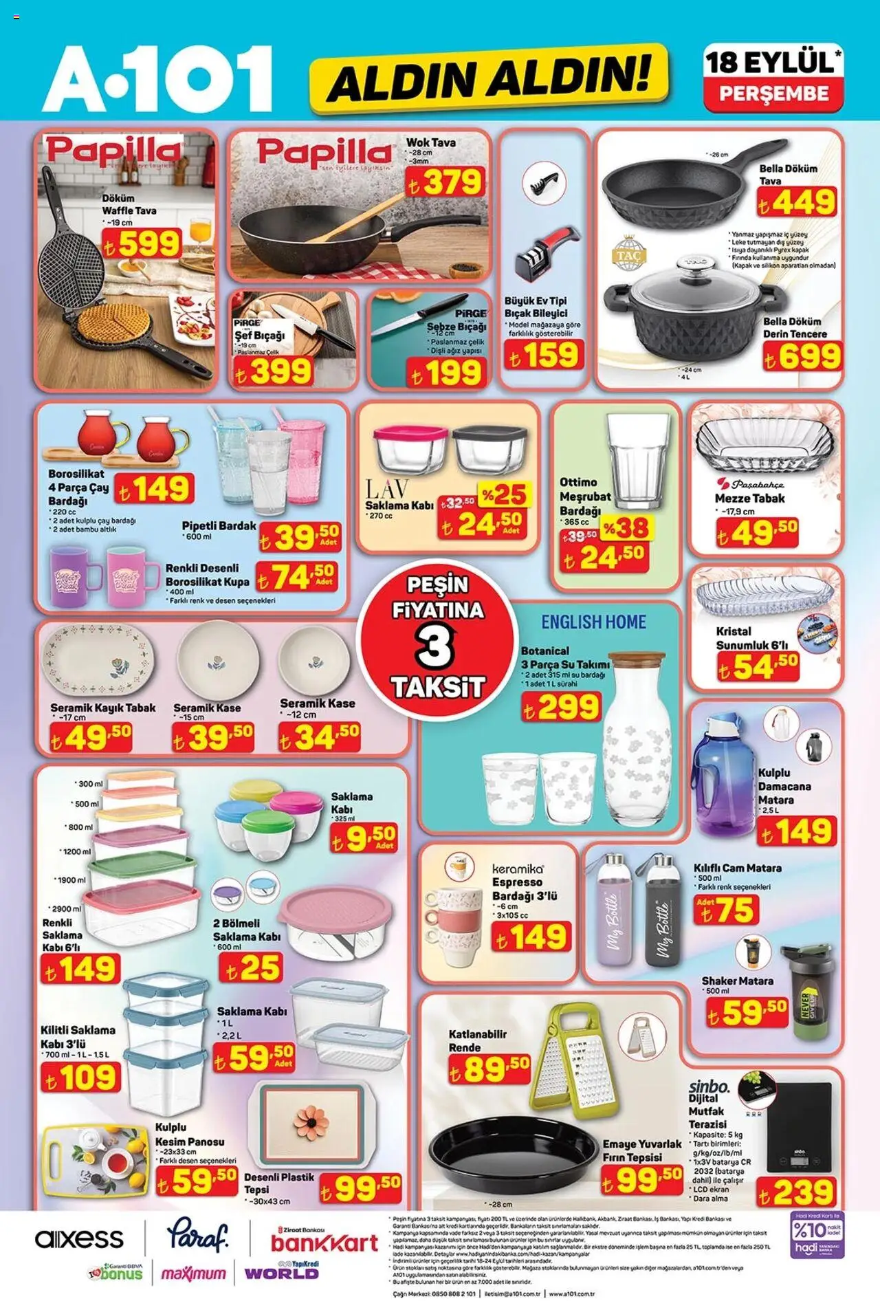 A101 Katalog Aldın Aldın - 18.09.2025 tarihinden itibaren geçerlidir | Sayfa: 7 | Ürünler: Kaşe, Tartı, Çay, Sürahi