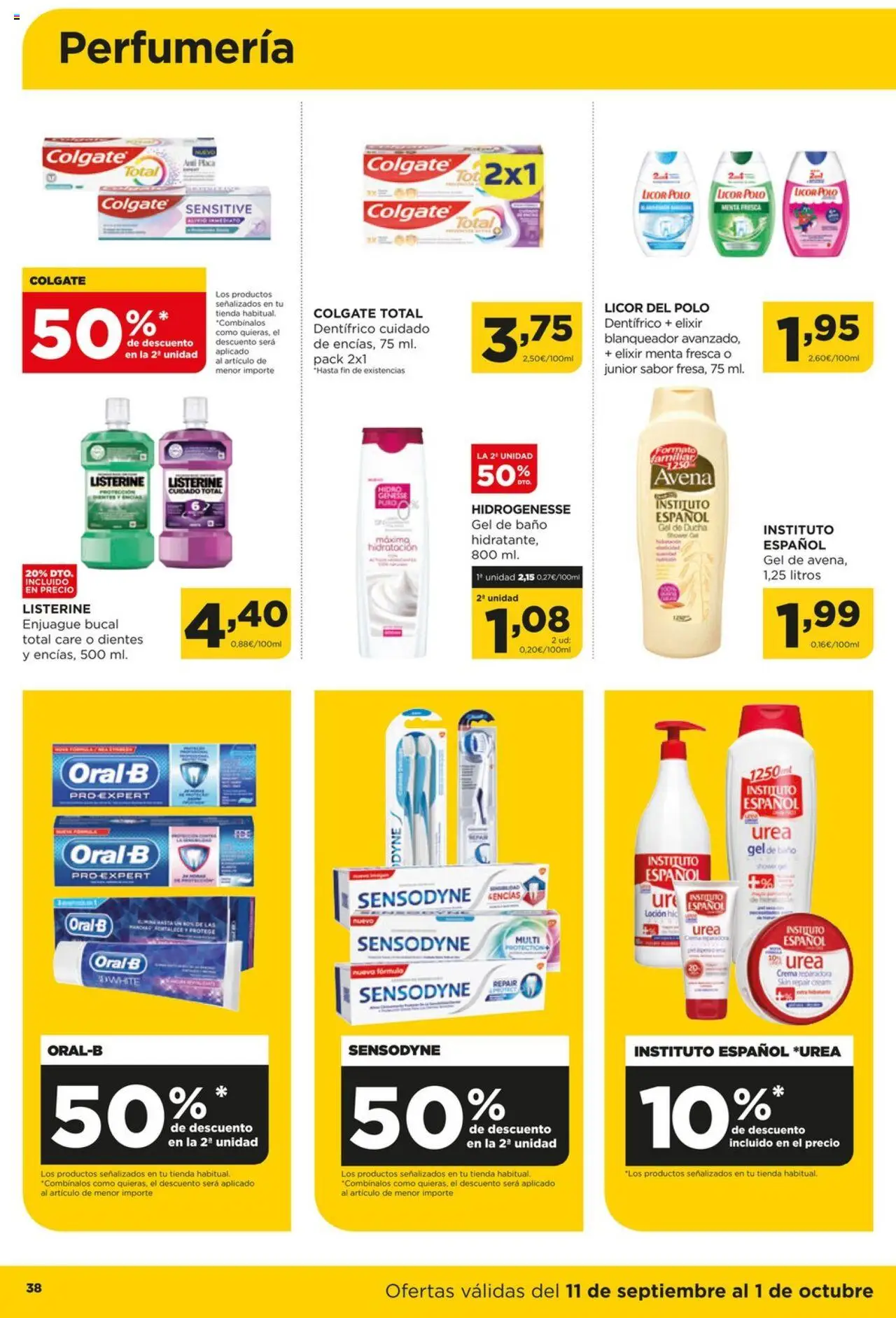 Alimerka folleto Asturias │ válido desde el 11.09.2025 | Página: 38 | Productos: Gel de ducha, Licor, Gel de baño, Ducha
