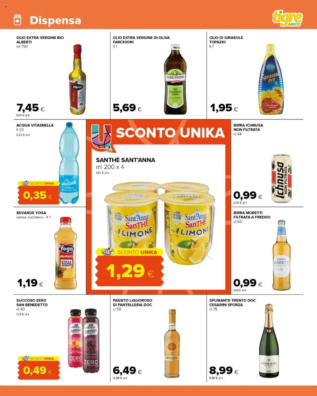 Volantino Tigre del 22.10.2025 | Pagina: 9 | Prodotti: Birra, Zucchero, Olio, Birra Moretti