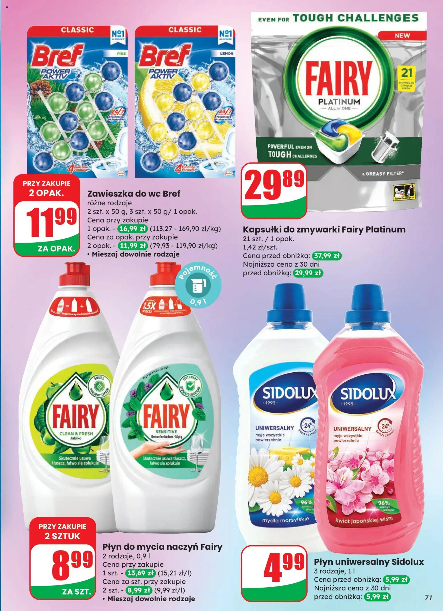 Dino Gazetka od 12.11.2025 | Strona: 71 | Produkty: Fairy platinum, Mięta, Fairy, Mydło