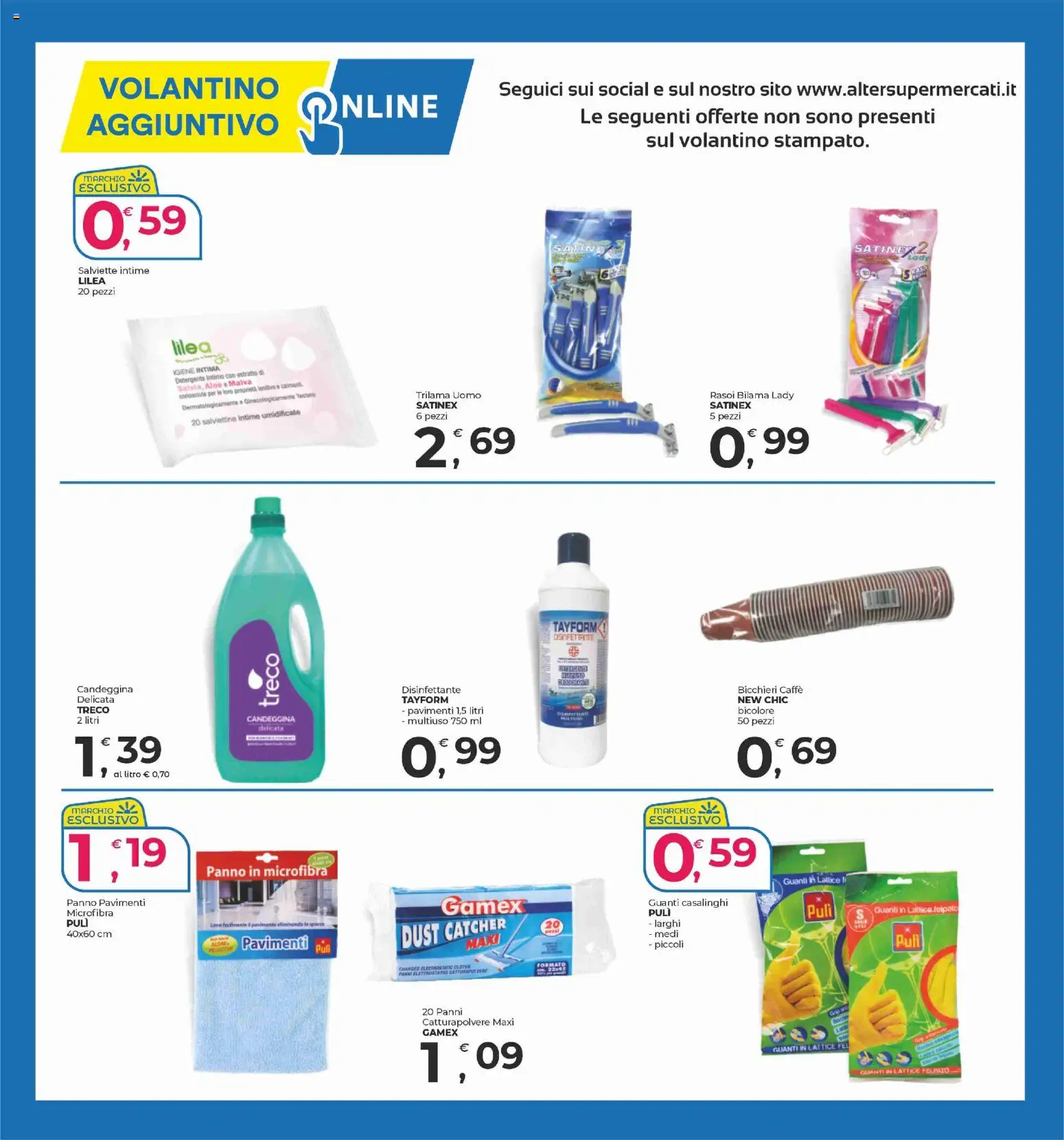 Volantino Alter Discount del 30.10.2025 | Pagina: 15 | Prodotti: Detergente, Candeggina, Pavimento, Guanti
