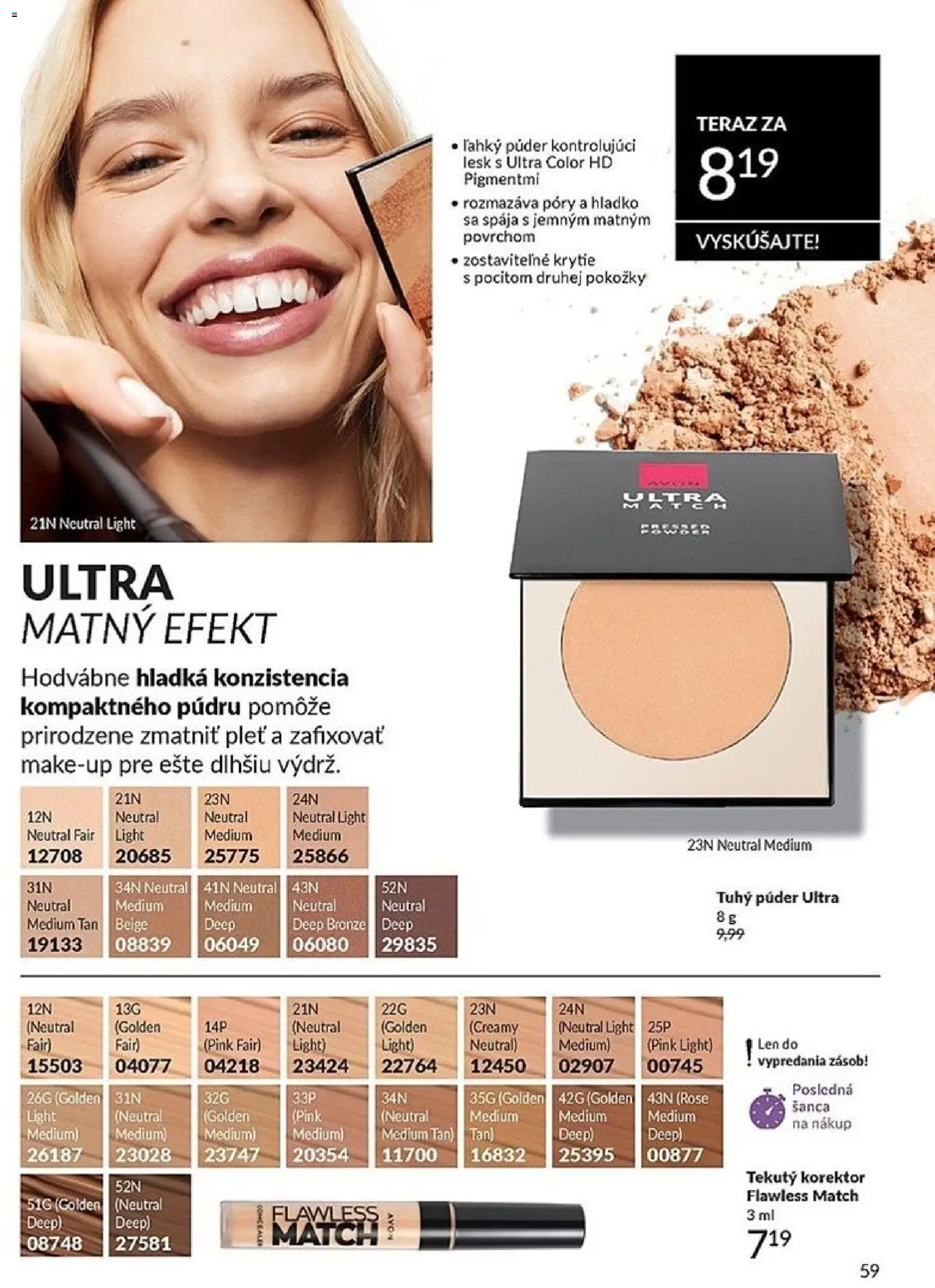 Nové Avon akcie – leták je platný od 01.04.2026 | Strana: 59 | Produkty: Korektor, Púder