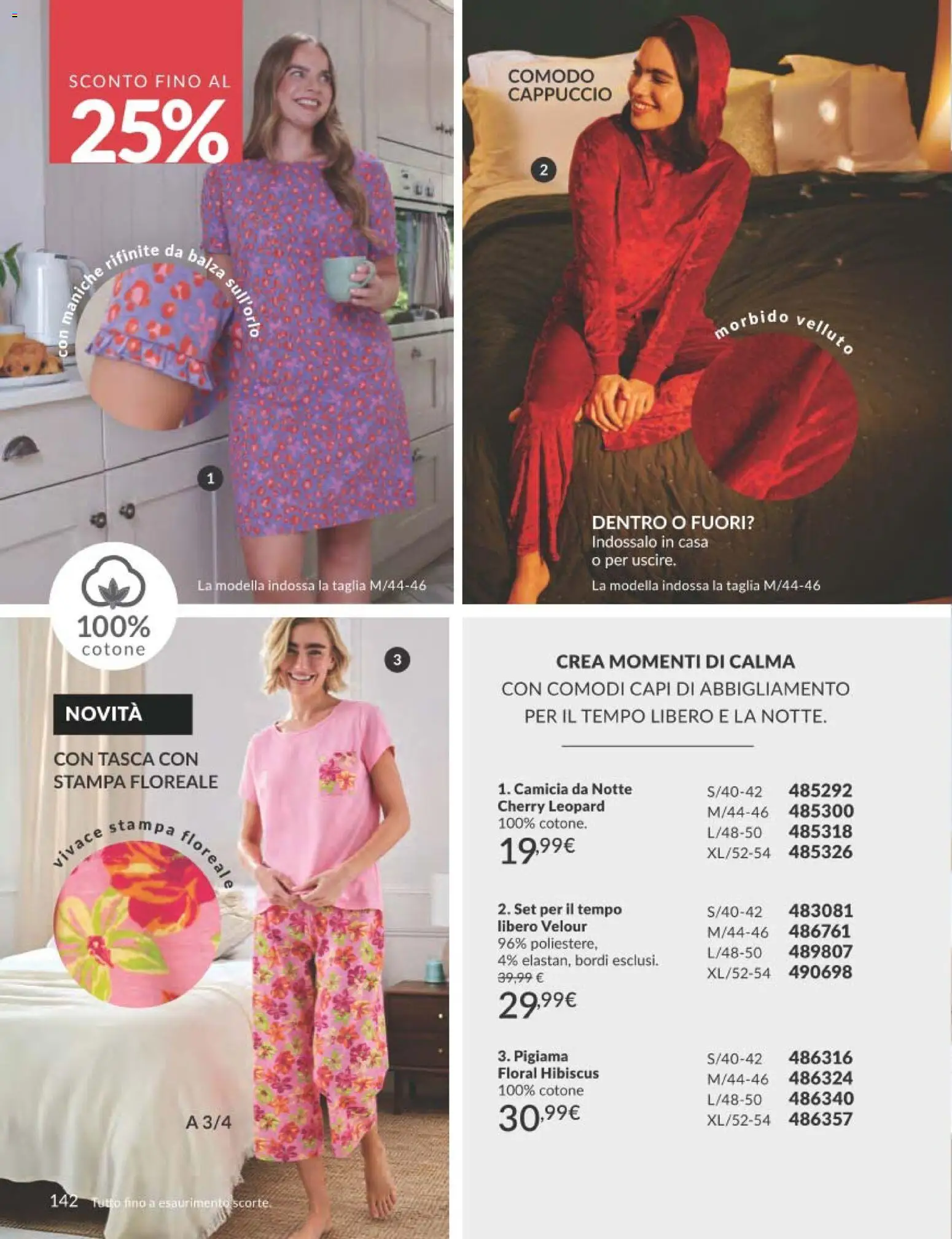 Volantino Avon del 01.03.2026 | Pagina: 142 | Prodotti: Camicia, Pigiama, Cappuccio, Stampa