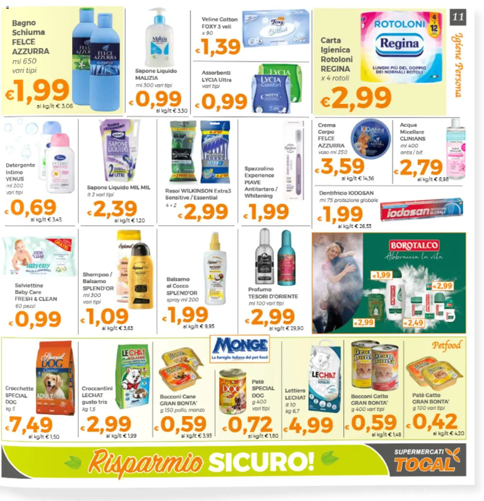 Volantino Tocal del 08.04.2026 | Pagina: 11 | Prodotti: Paté, Detergente, Vaso, Profumo