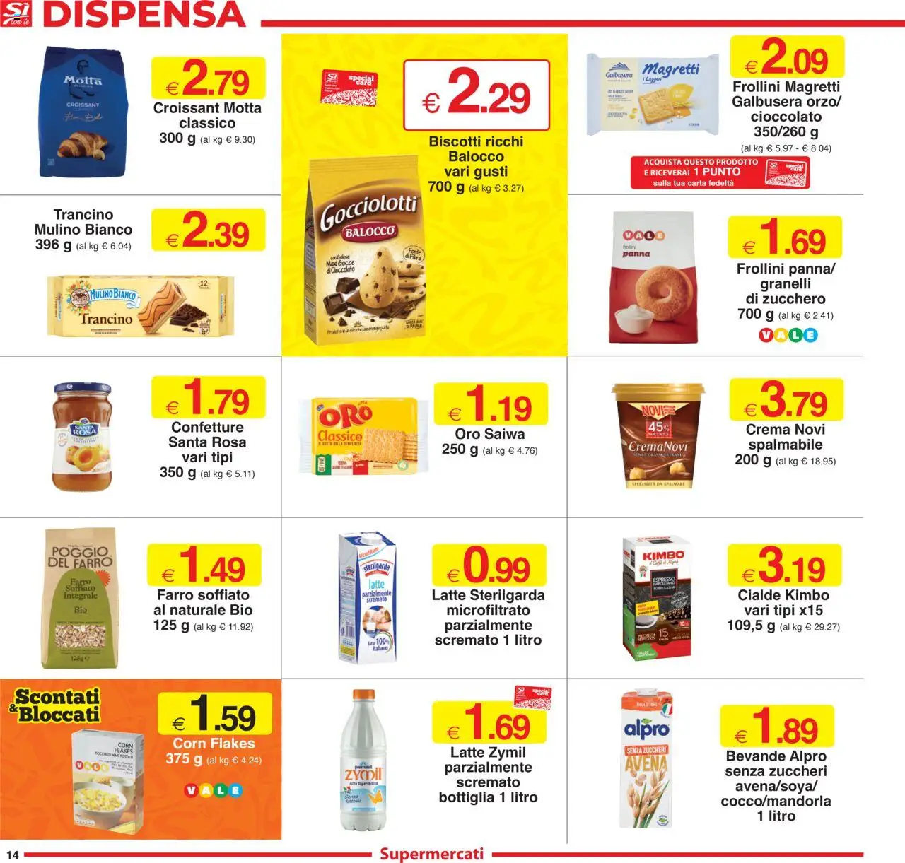 Volantino Sì con Te del 13.08.2025 | Pagina: 14 | Prodotti: Crema, Zucchero, Bottiglia, Farro