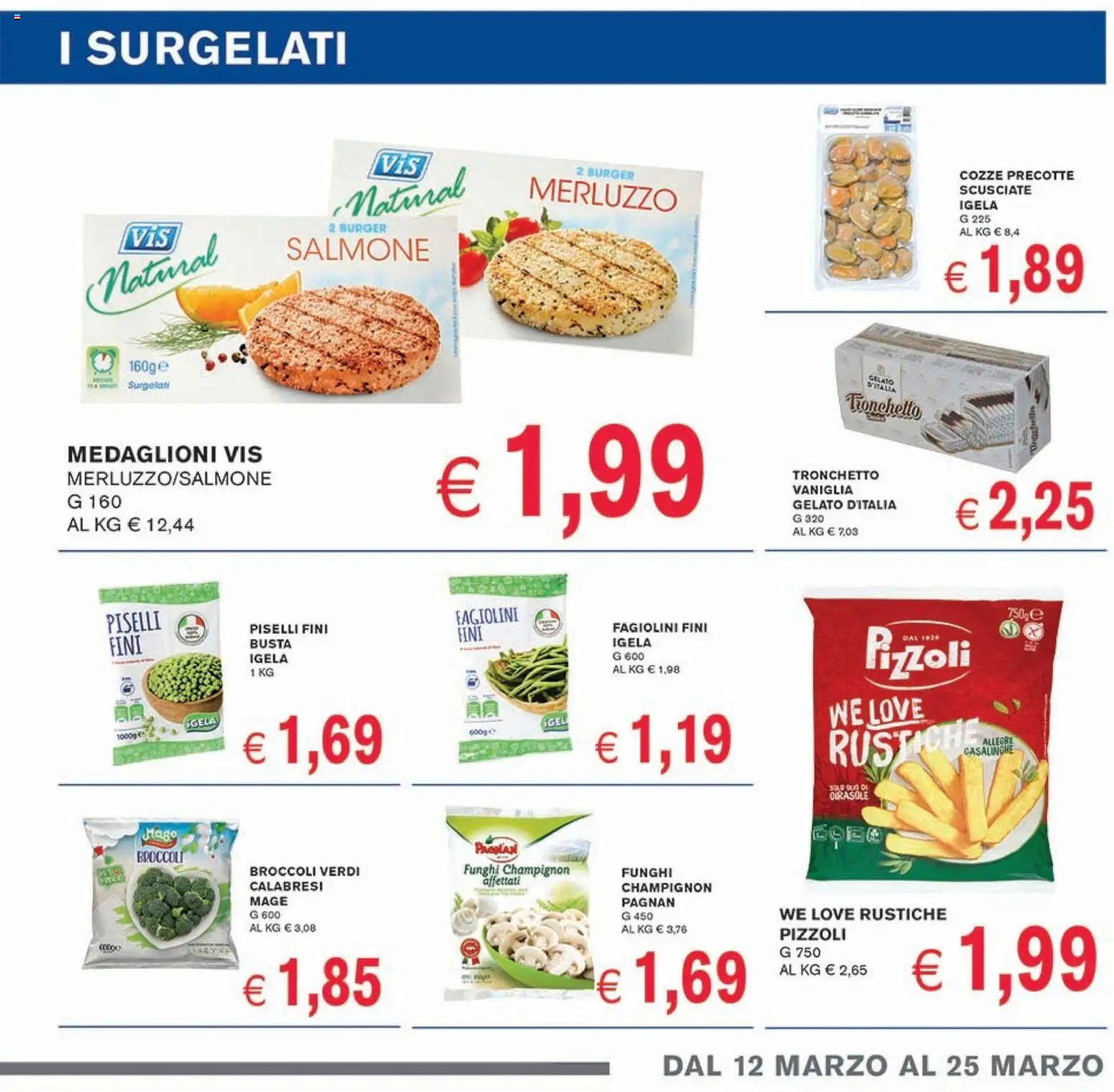 Volantino Coal del 12.03.2026 | Pagina: 5 | Prodotti: Salmone, Merluzzo, Cozze, Broccoli