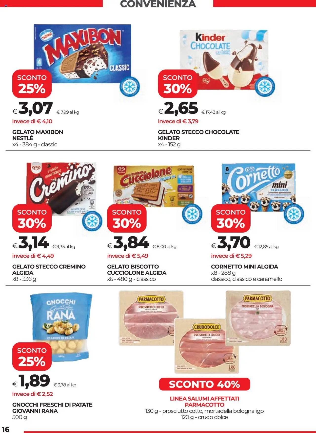 Volantino COOP del 19.06.2025 | Pagina: 16 | Prodotti: Prosciutto Cotto, Patate, Prosciutto, Gnocchi