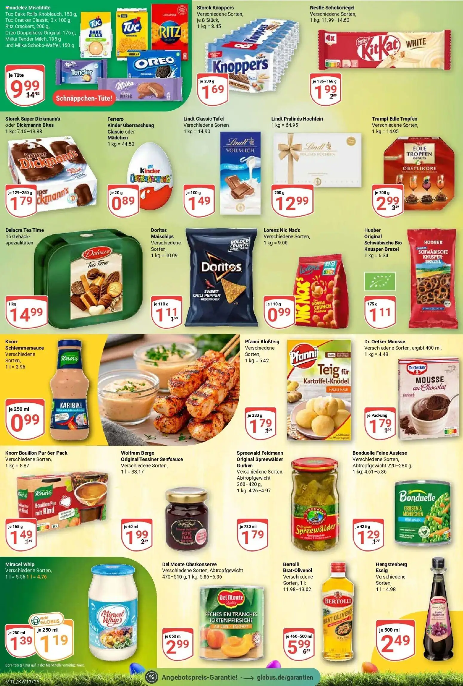 Globus prospekt Maintal-Dörnigheim	 – gültig ab 23.03.2026 | Seite: 13 | Produkte: Chili, Knoppers, Lindt, Erbsen