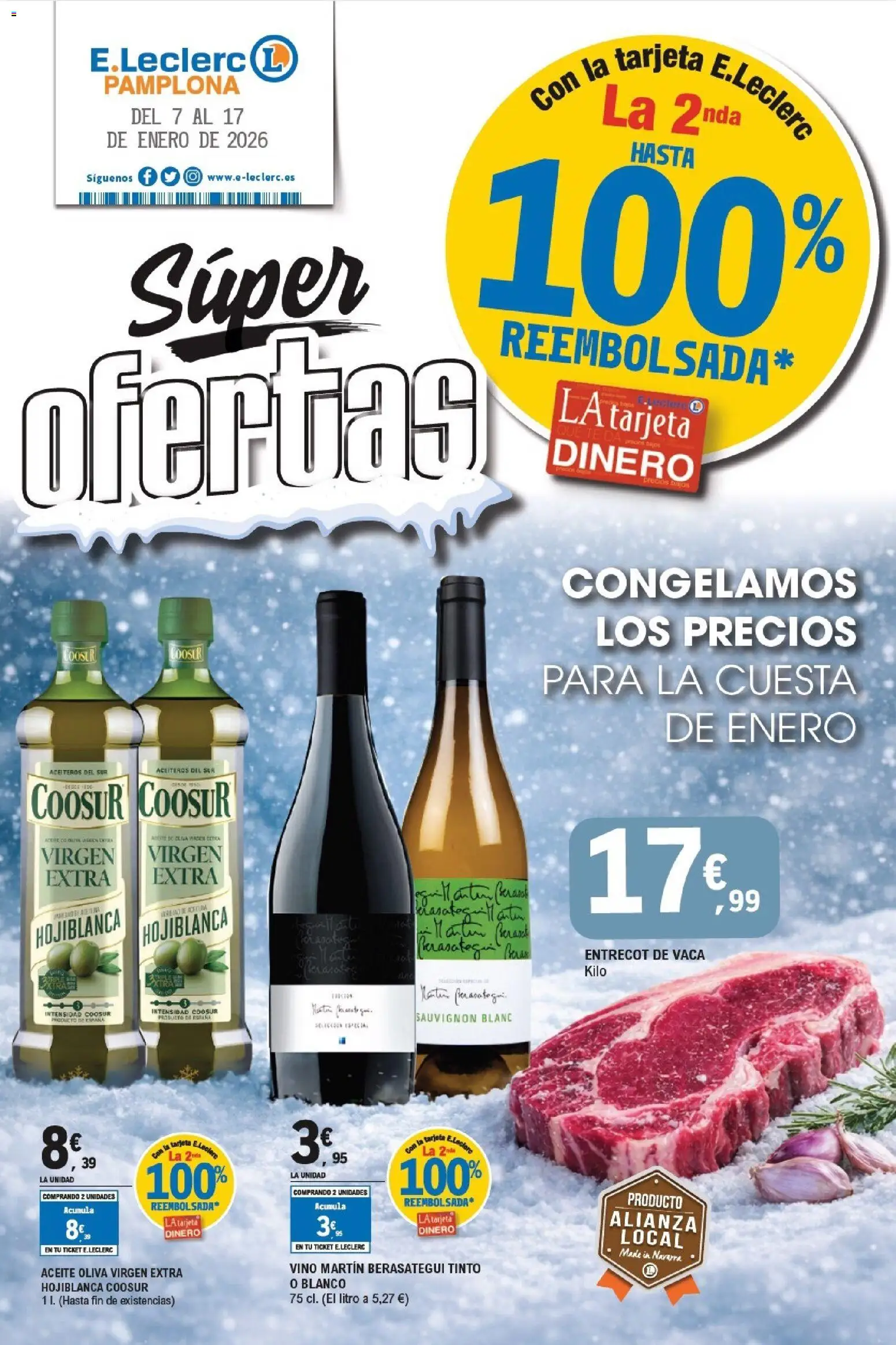 E.Leclerc folleto │ válido desde el 07.01.2026 | Página: 1 | Productos: Aceite, Vino