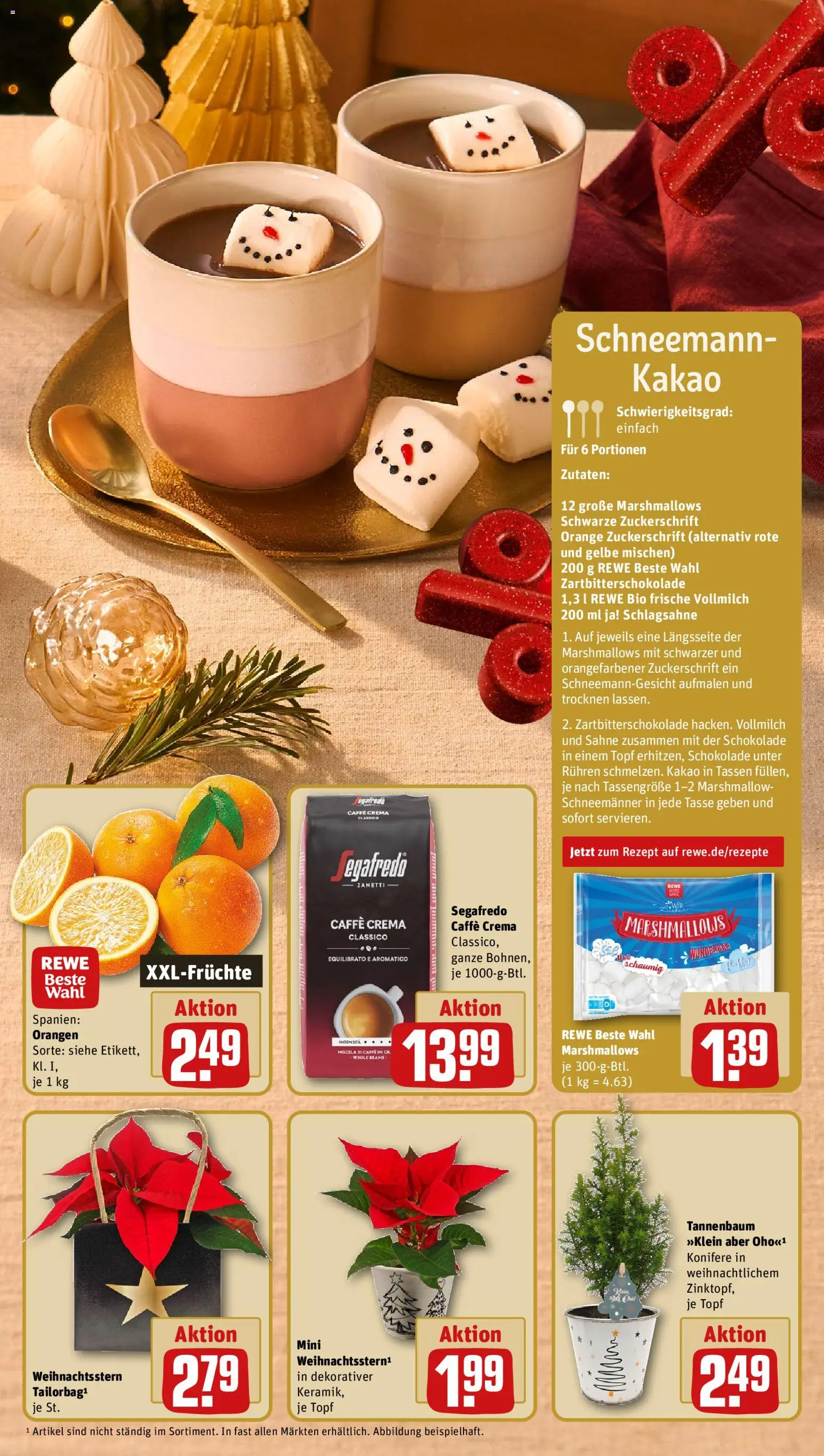 Rewe Prospekt 	 – gültig ab 01.12.2025 | Seite: 7 | Produkte: Schlagsahne, Schokolade, Sahne, Segafredo
