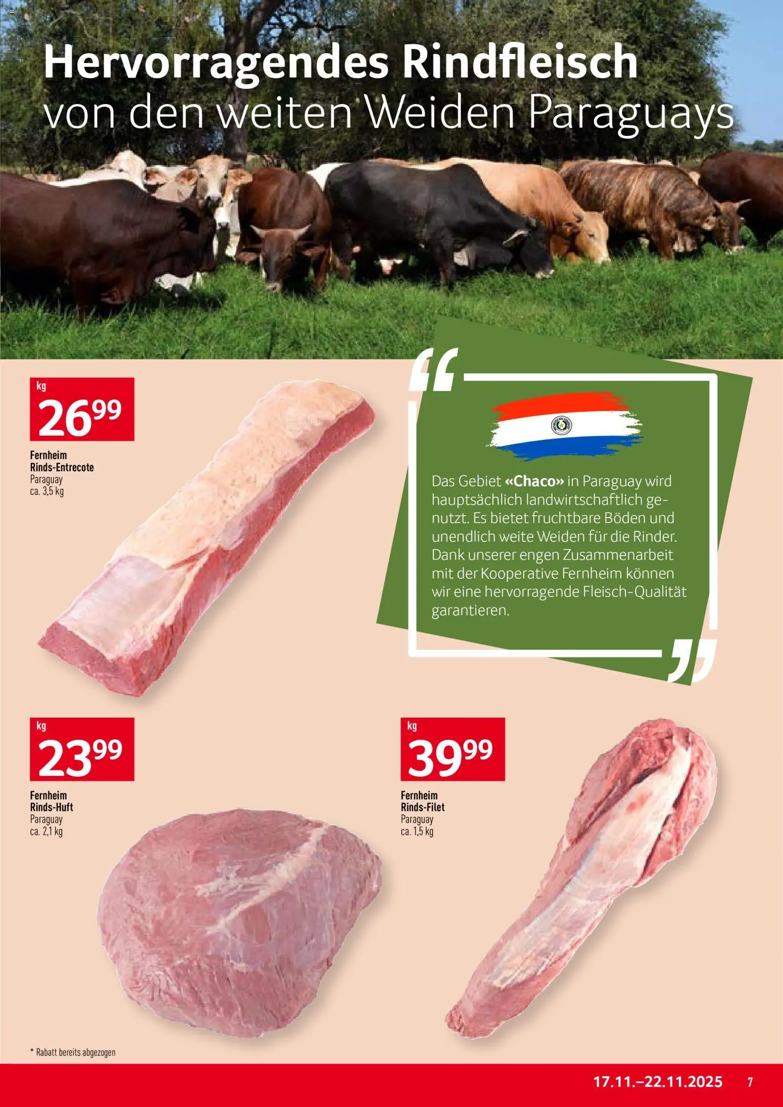 Prodega Aktionen – gültig ab 17.11.2025 | Seite: 7 | Produkte: Rindfleisch