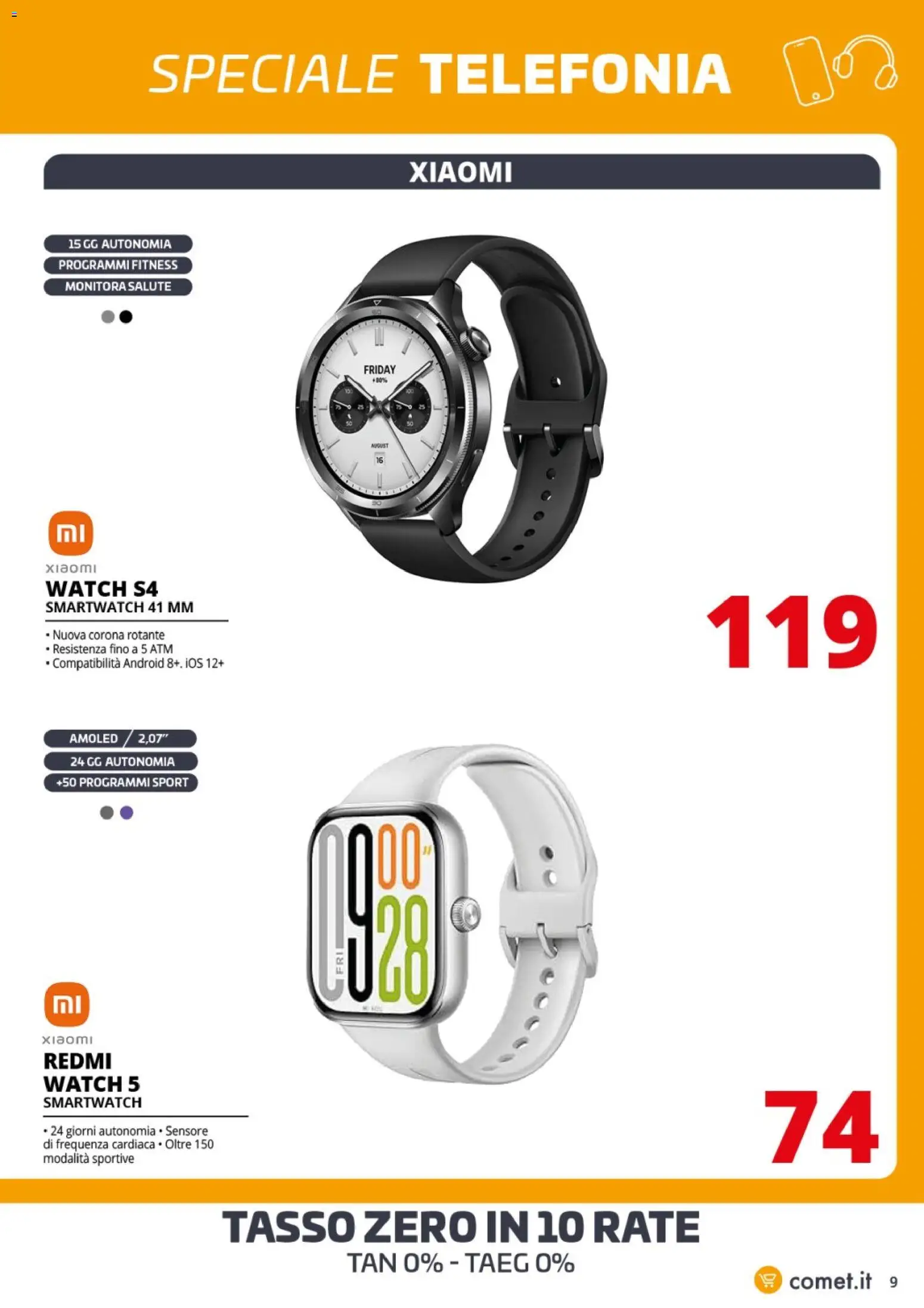 Volantino Comet del 28.11.2025 | Pagina: 9 | Prodotti: Xiaomi, Smartwatch